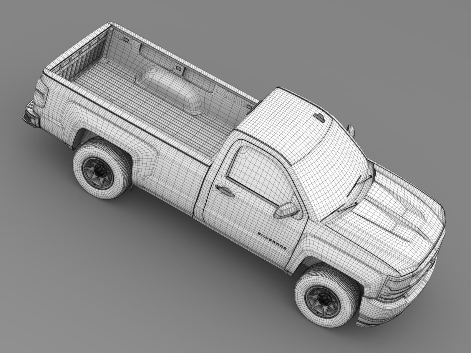 Chevrolet Silverado LS Regular Cab  Long Box 2016 3D model_14