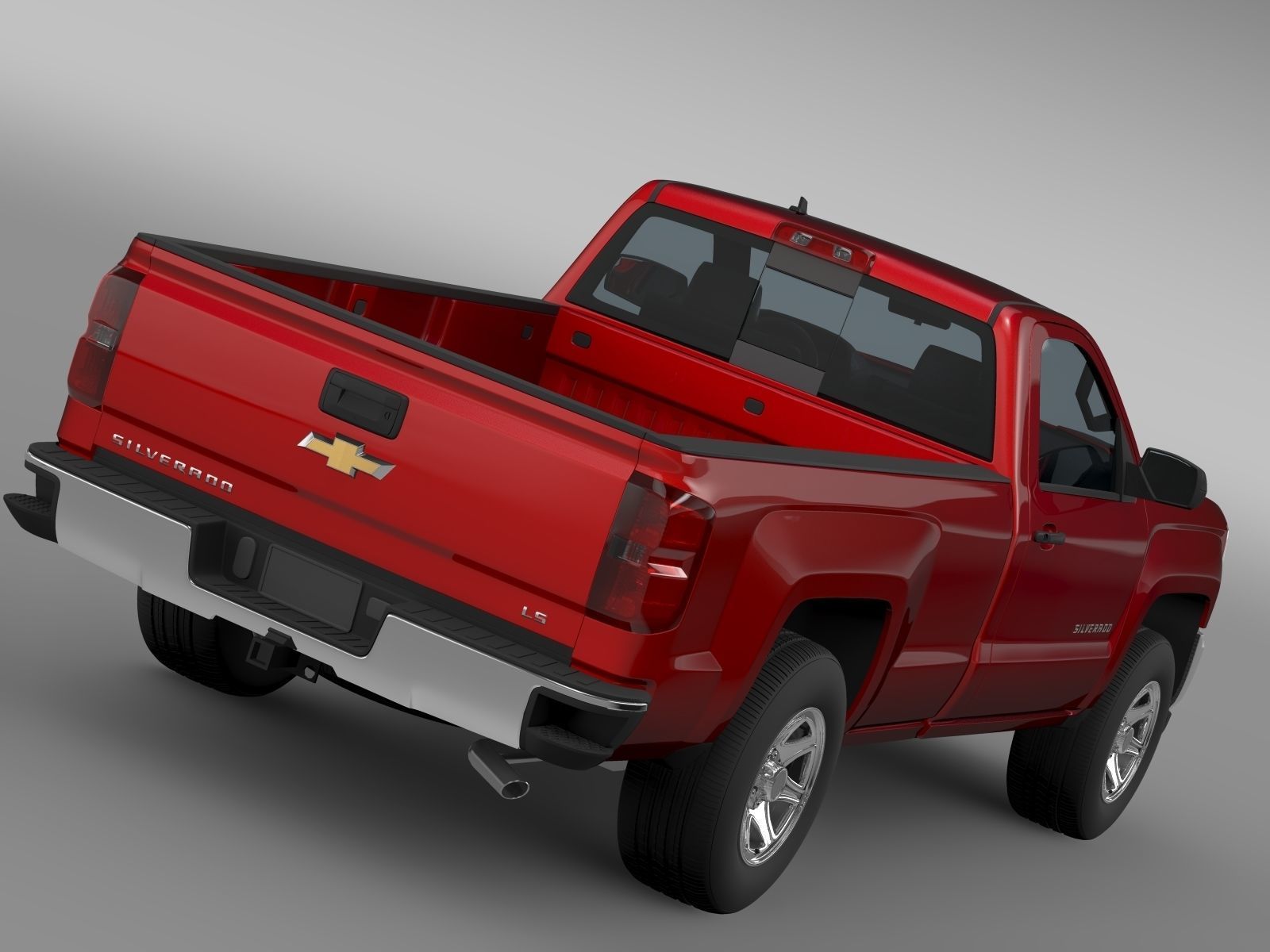 Chevrolet Silverado LS Regular Cab  Long Box 2016 3D model_11