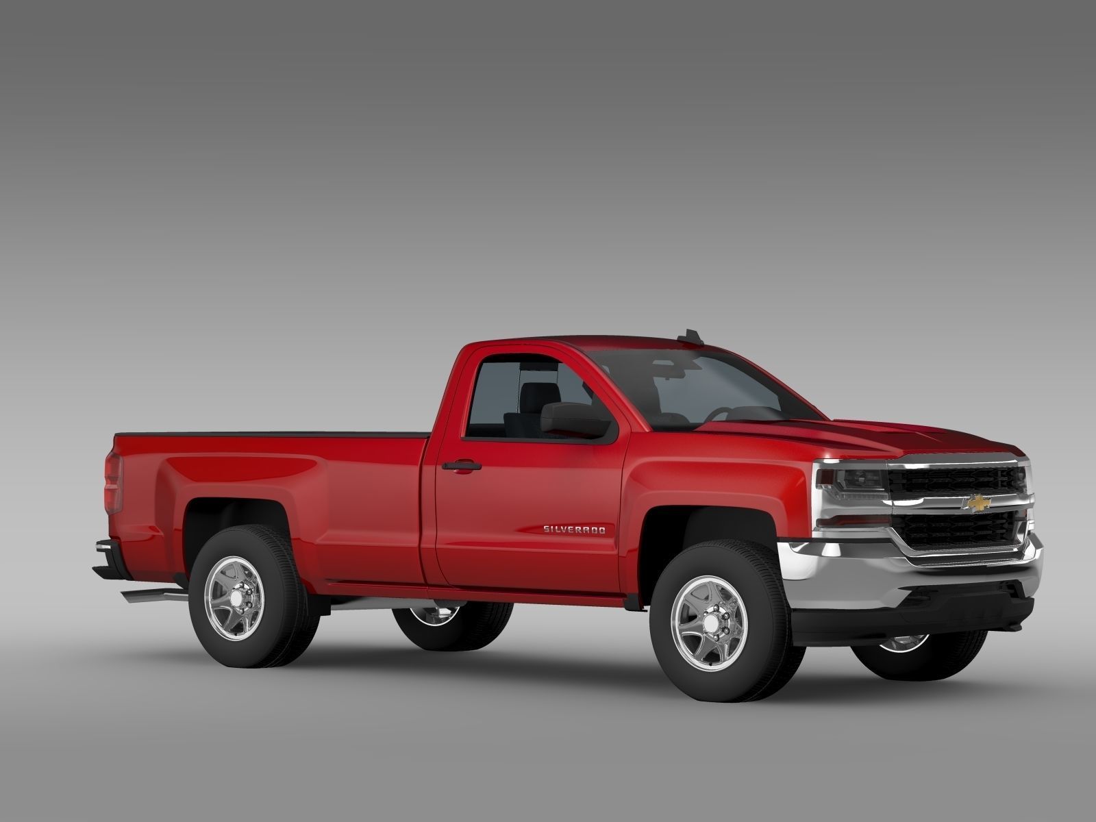 Chevrolet Silverado LS Regular Cab  Long Box 2016 3D model_4