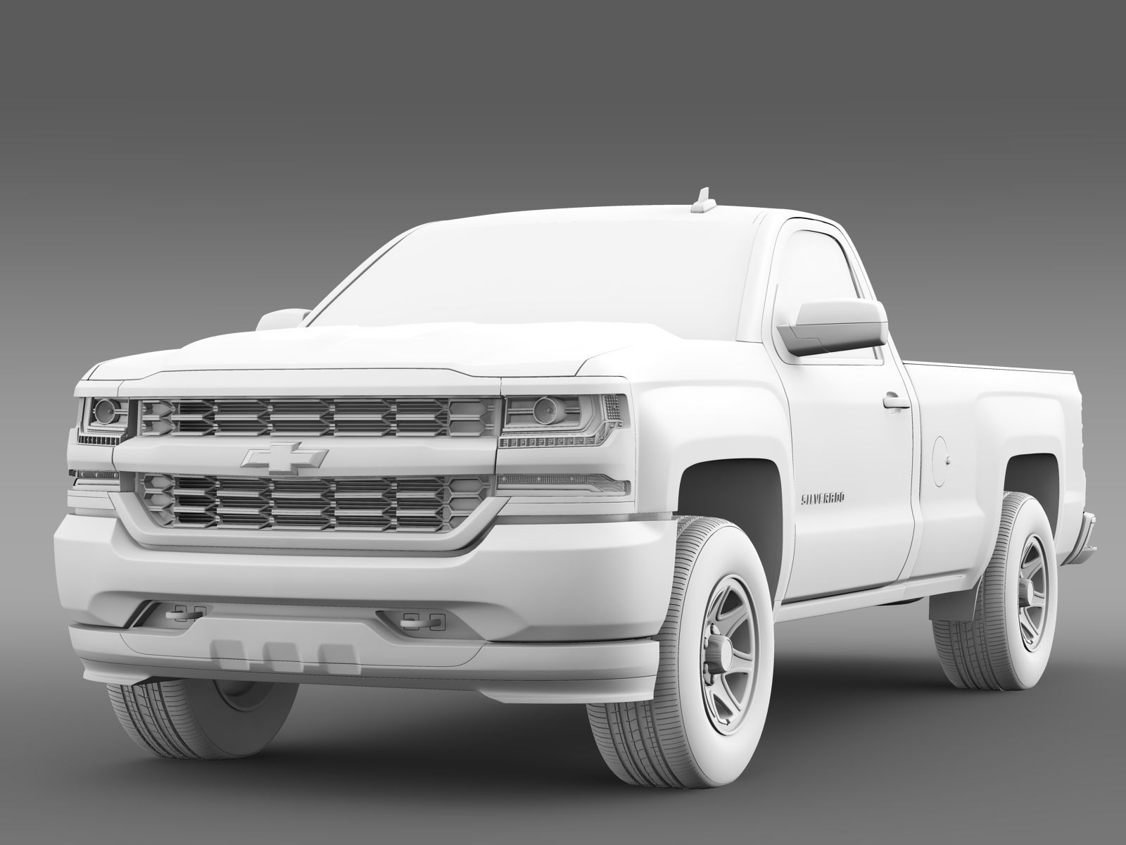 Chevrolet Silverado LS Regular Cab  Long Box 2016 3D model_10