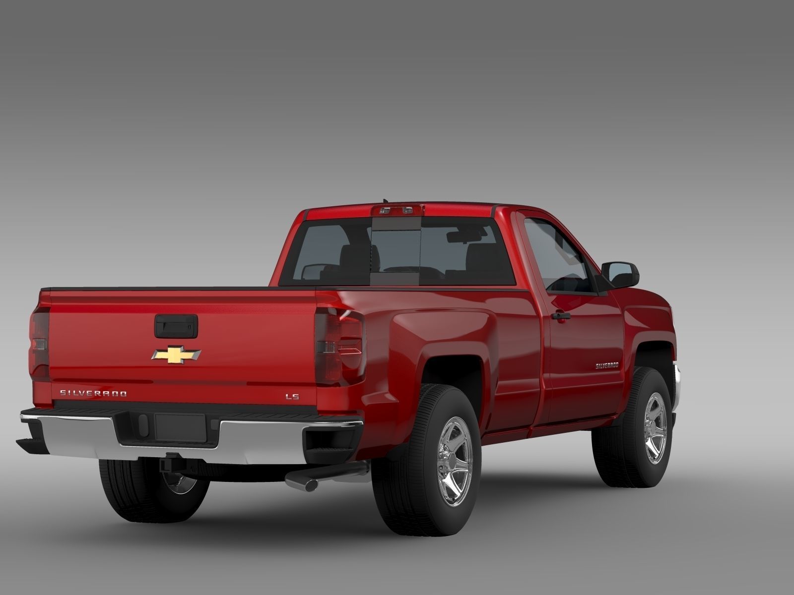 Chevrolet Silverado LS Regular Cab  Long Box 2016 3D model_17