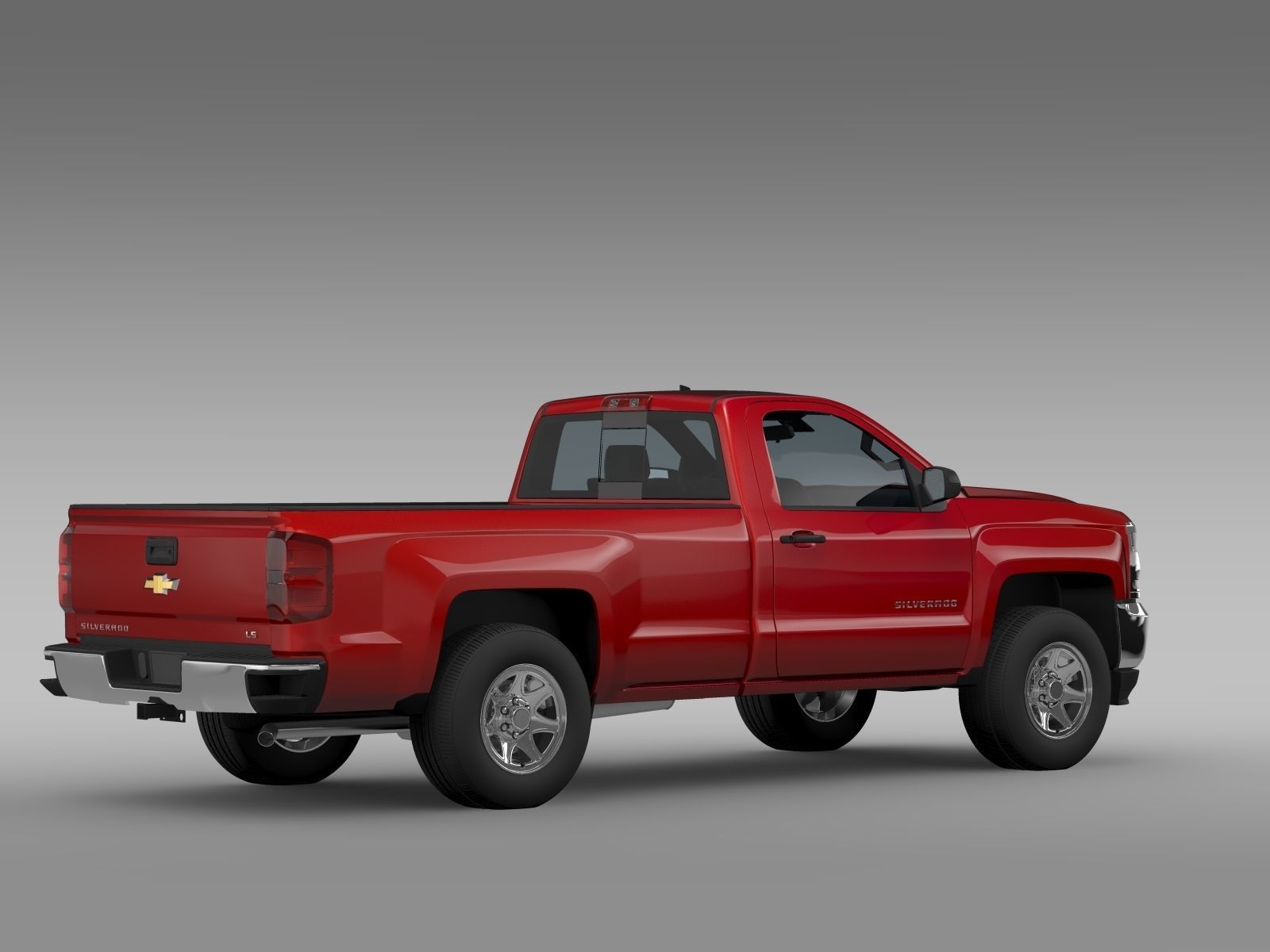 Chevrolet Silverado LS Regular Cab  Long Box 2016 3D model_6