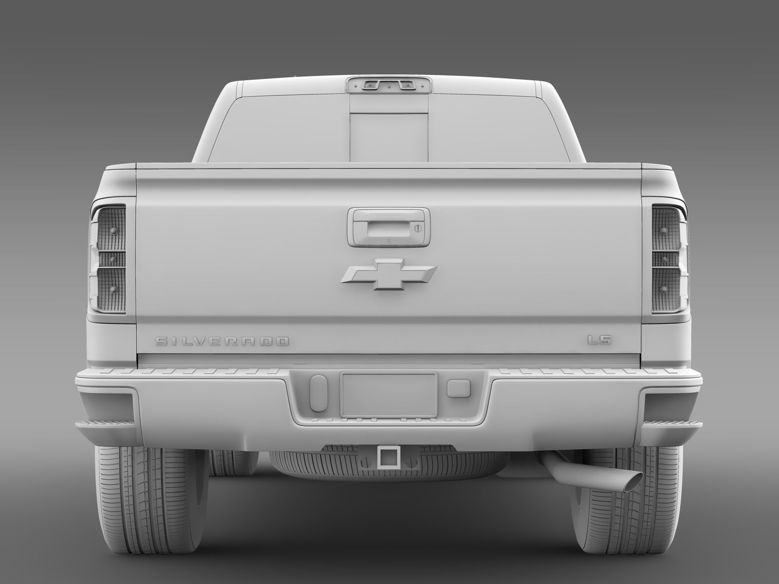 Chevrolet Silverado LS Regular Cab  Long Box 2016 3D model_9