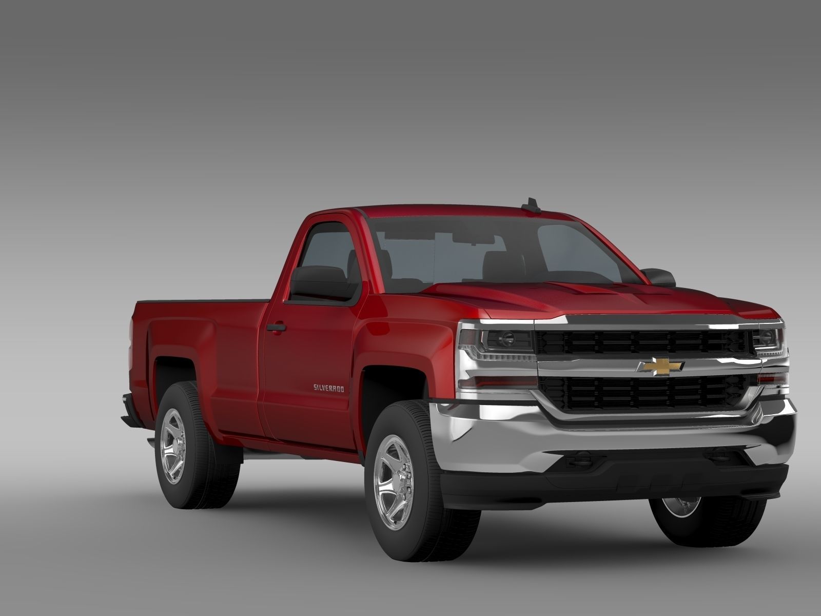 Chevrolet Silverado LS Regular Cab  Long Box 2016 3D model_13