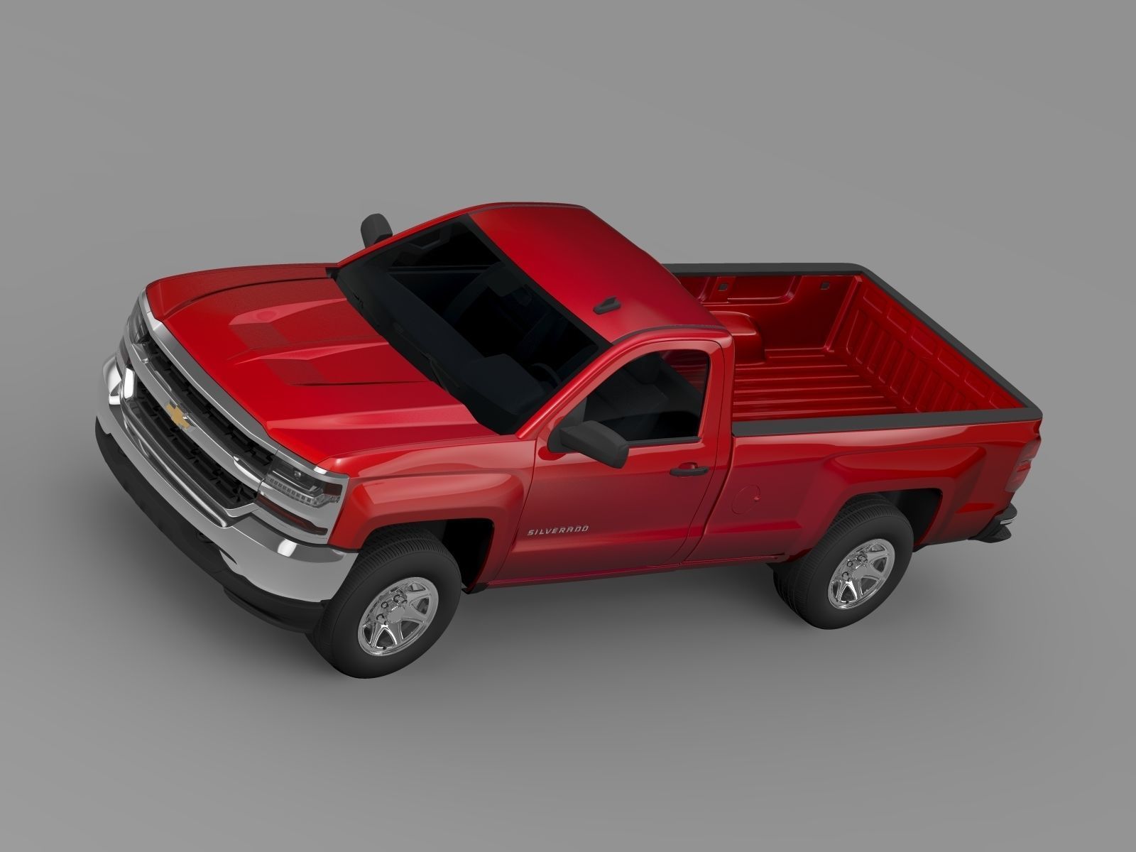 Chevrolet Silverado LS Regular Cab  Long Box 2016 3D model_3