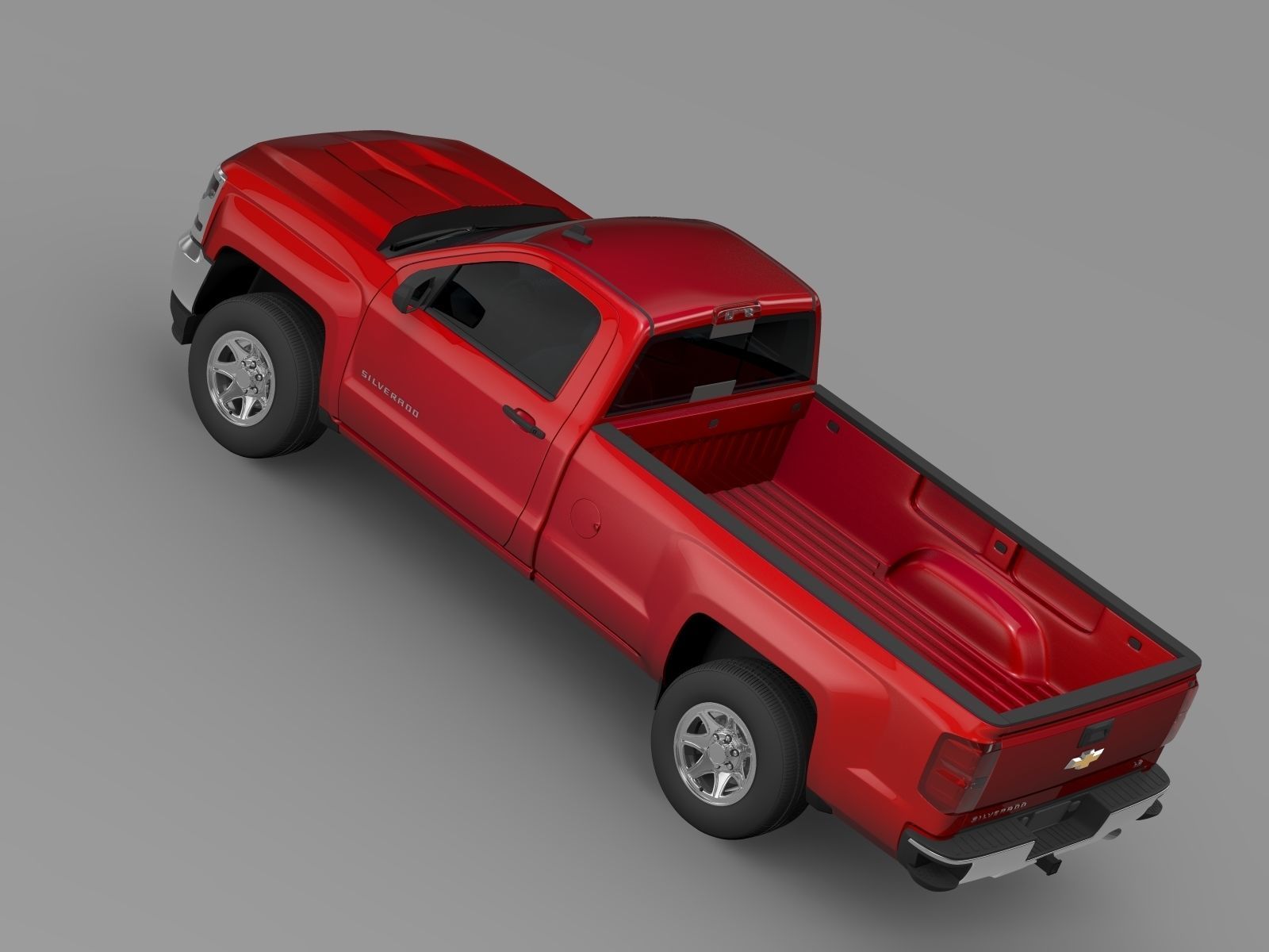 Chevrolet Silverado LS Regular Cab  Long Box 2016 3D model_1