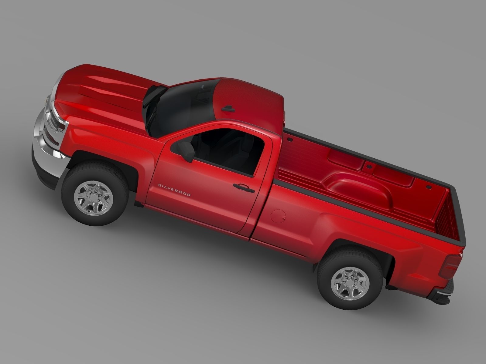 Chevrolet Silverado LS Regular Cab  Long Box 2016 3D model_2