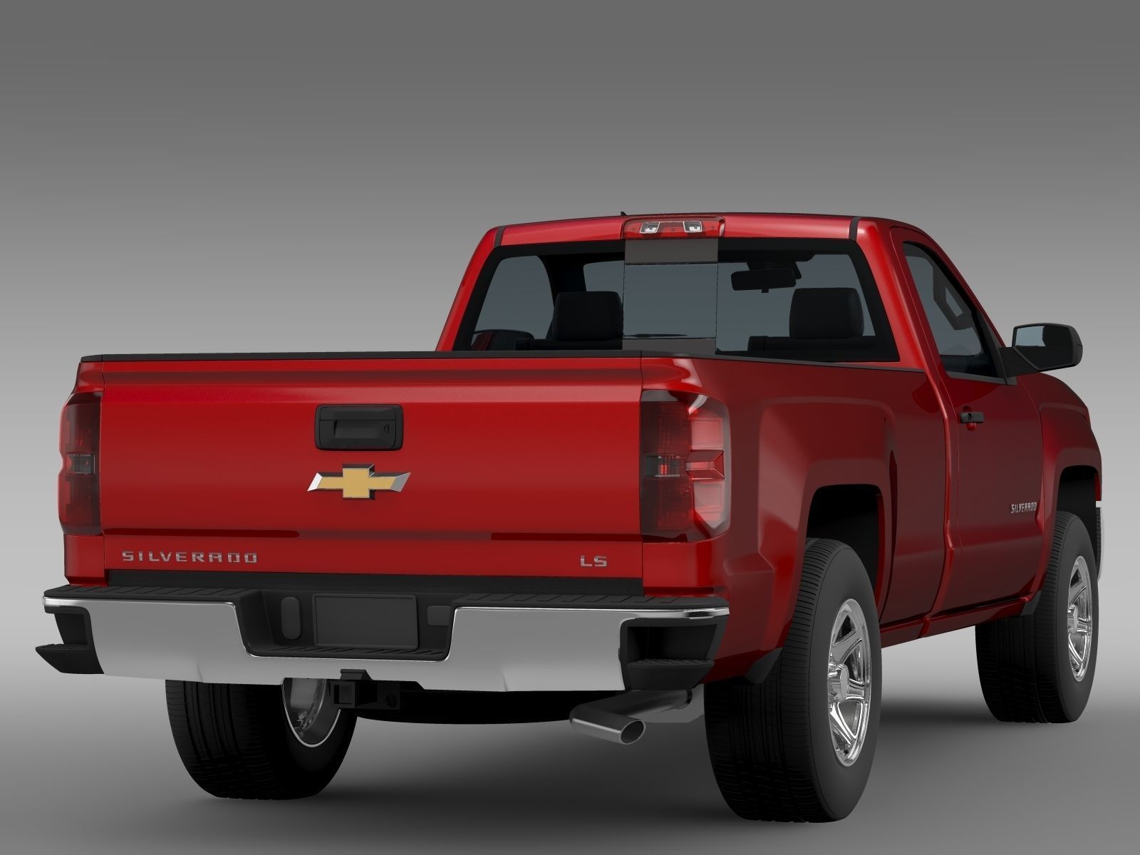 Chevrolet Silverado LS Regular Cab  Long Box 2016 3D model_18