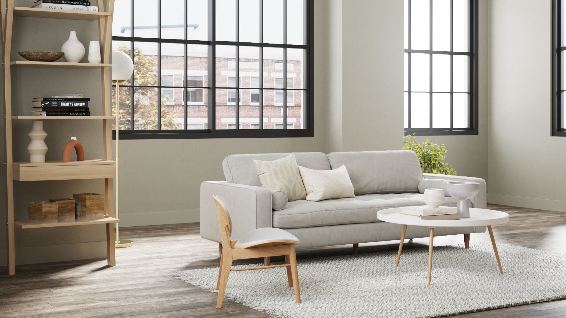 Living Room Interior Scene for Corona 3D model_3