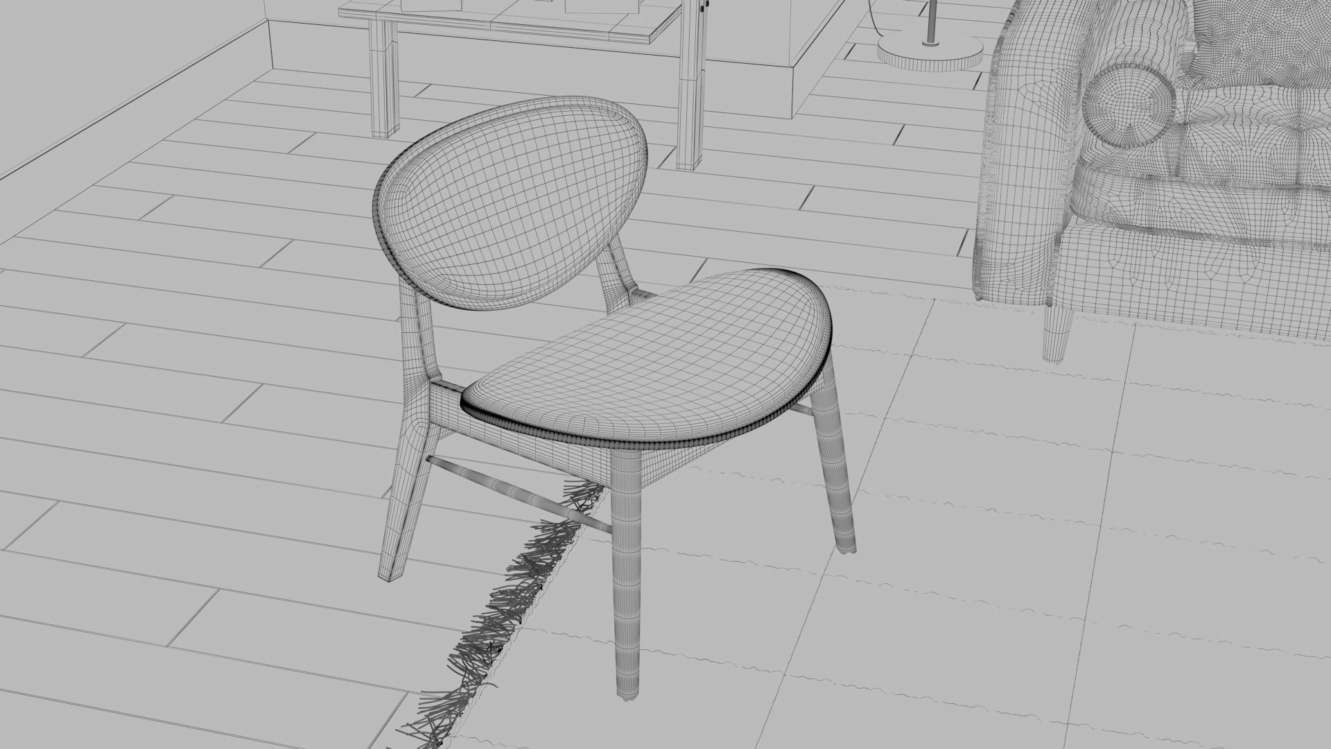 Living Room Interior Scene for Corona 3D model_10