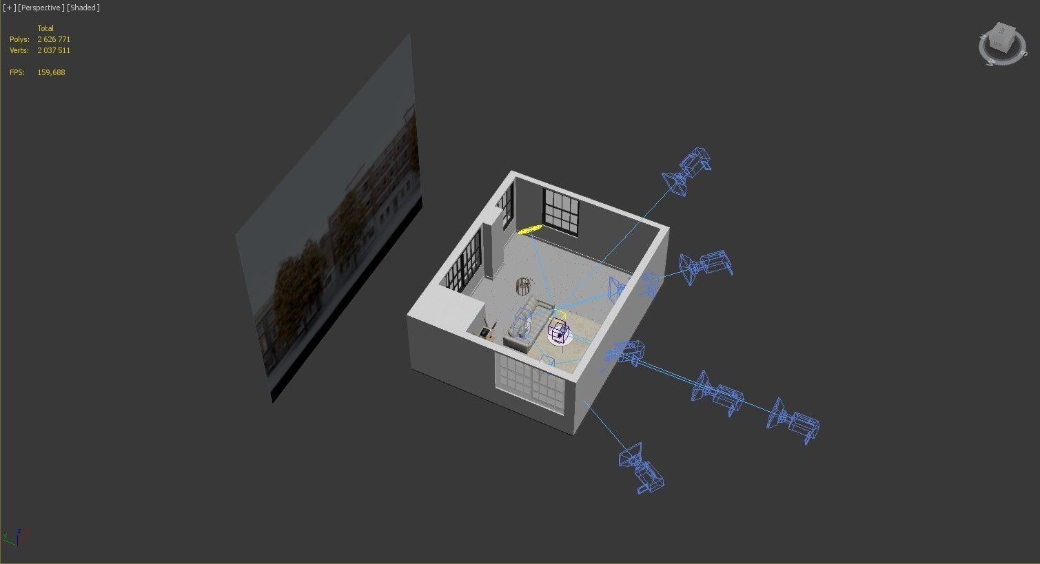 Living Room Interior Scene for Corona 3D model_11