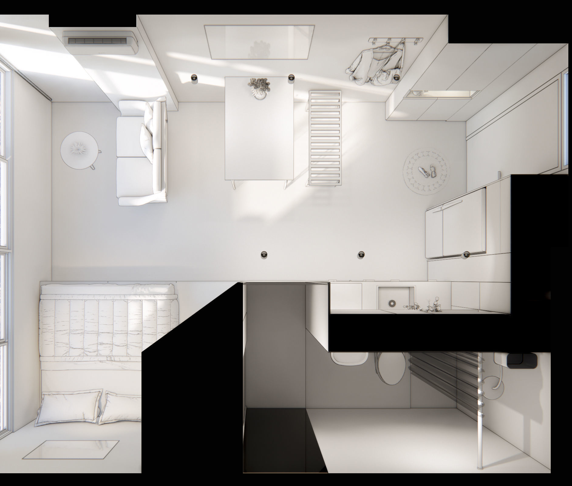 Sketchup Interior Design 1  Enscape 3 Rendering 3D model_13