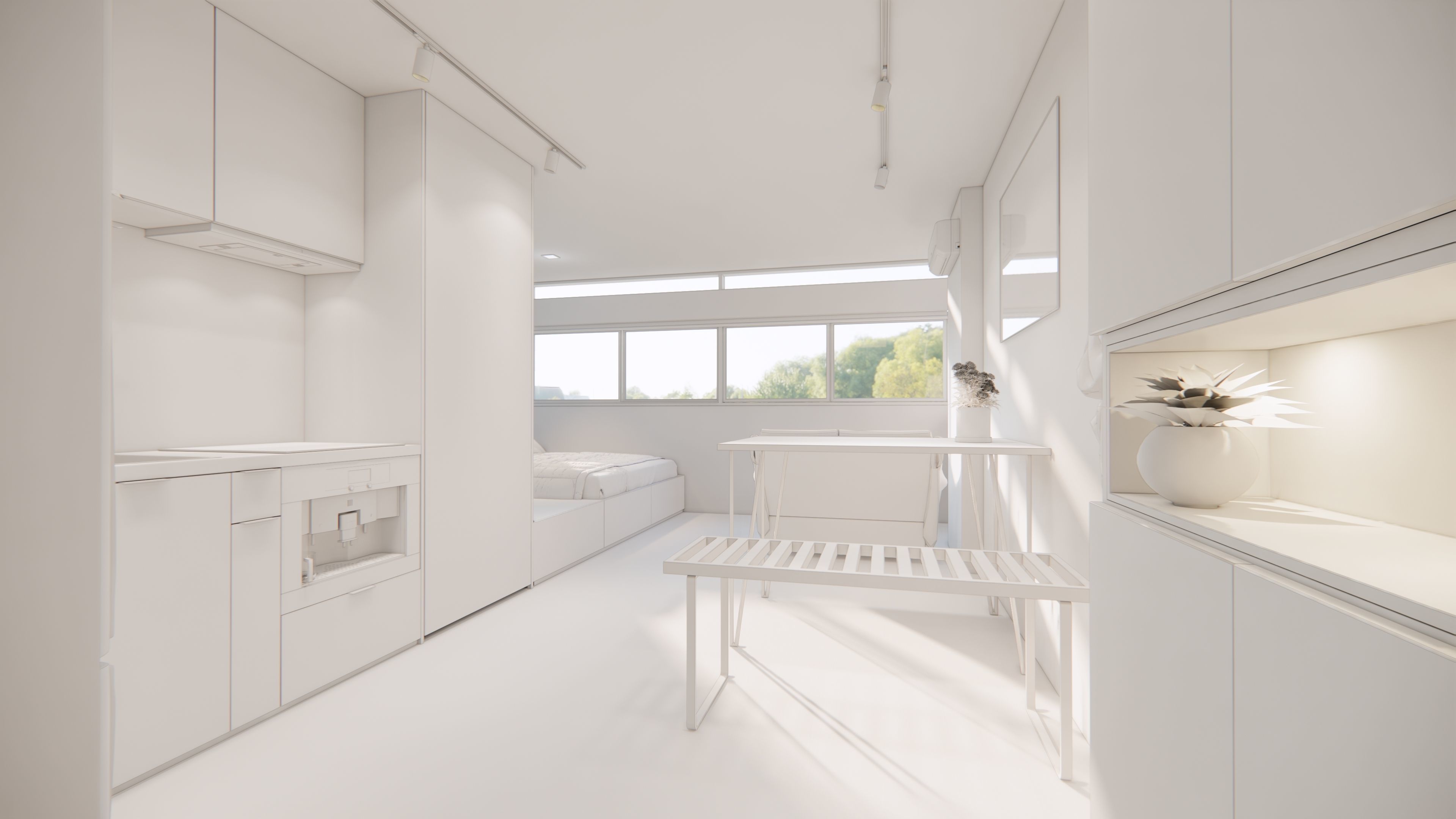 Sketchup Interior Design 1  Enscape 3 Rendering 3D model_1