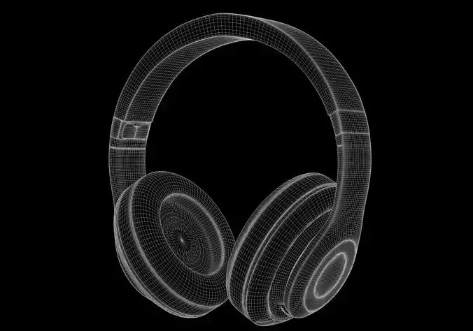 Realistic Headset headphones 3D model