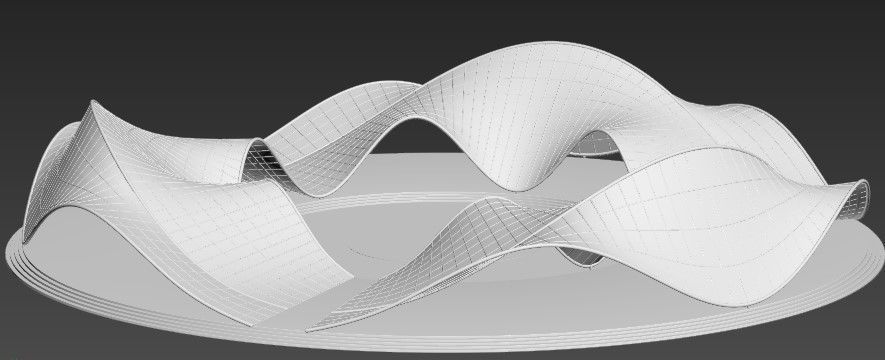 Parametric Pavilion Shade Structure Architecture 3D model_18