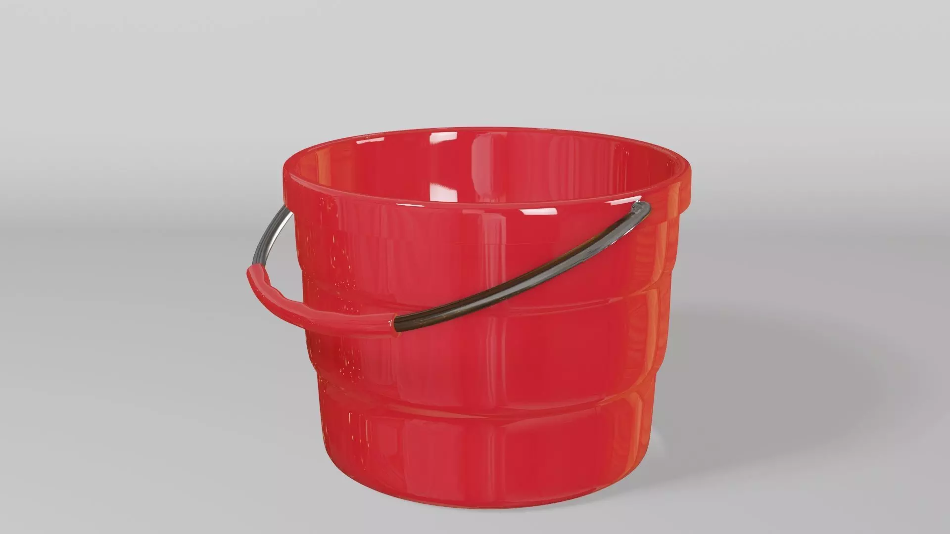 Red bucket Free 3D model_0