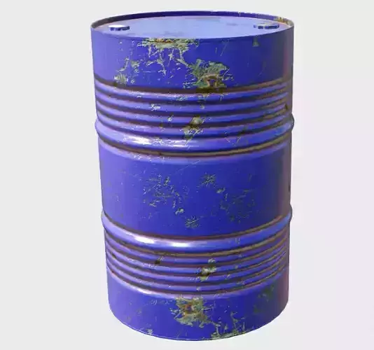 metal blue rusty barrel