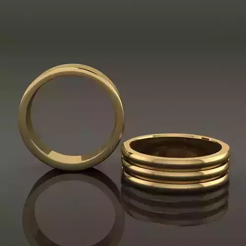 Ribbed Triple Line Band Mix Size