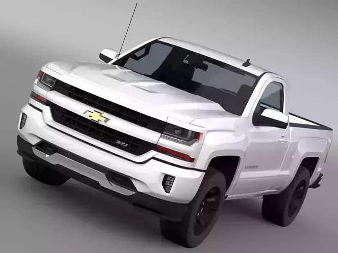 Chevrolet Silverado LT Z71 Regular Cab GMTK2 Standart Box 2016 3D model