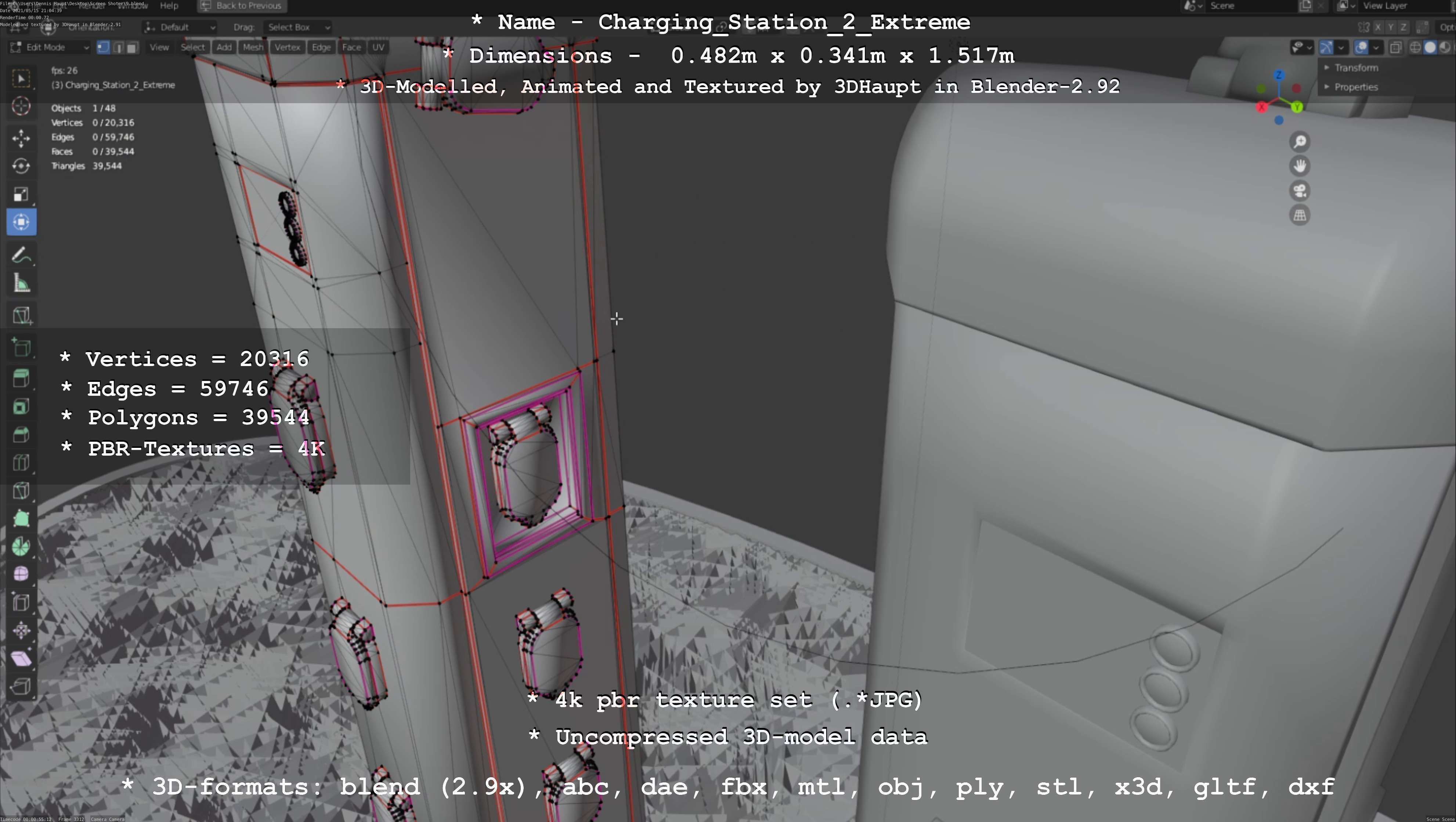 Charging Station Version 2 Extreme 3D model_128