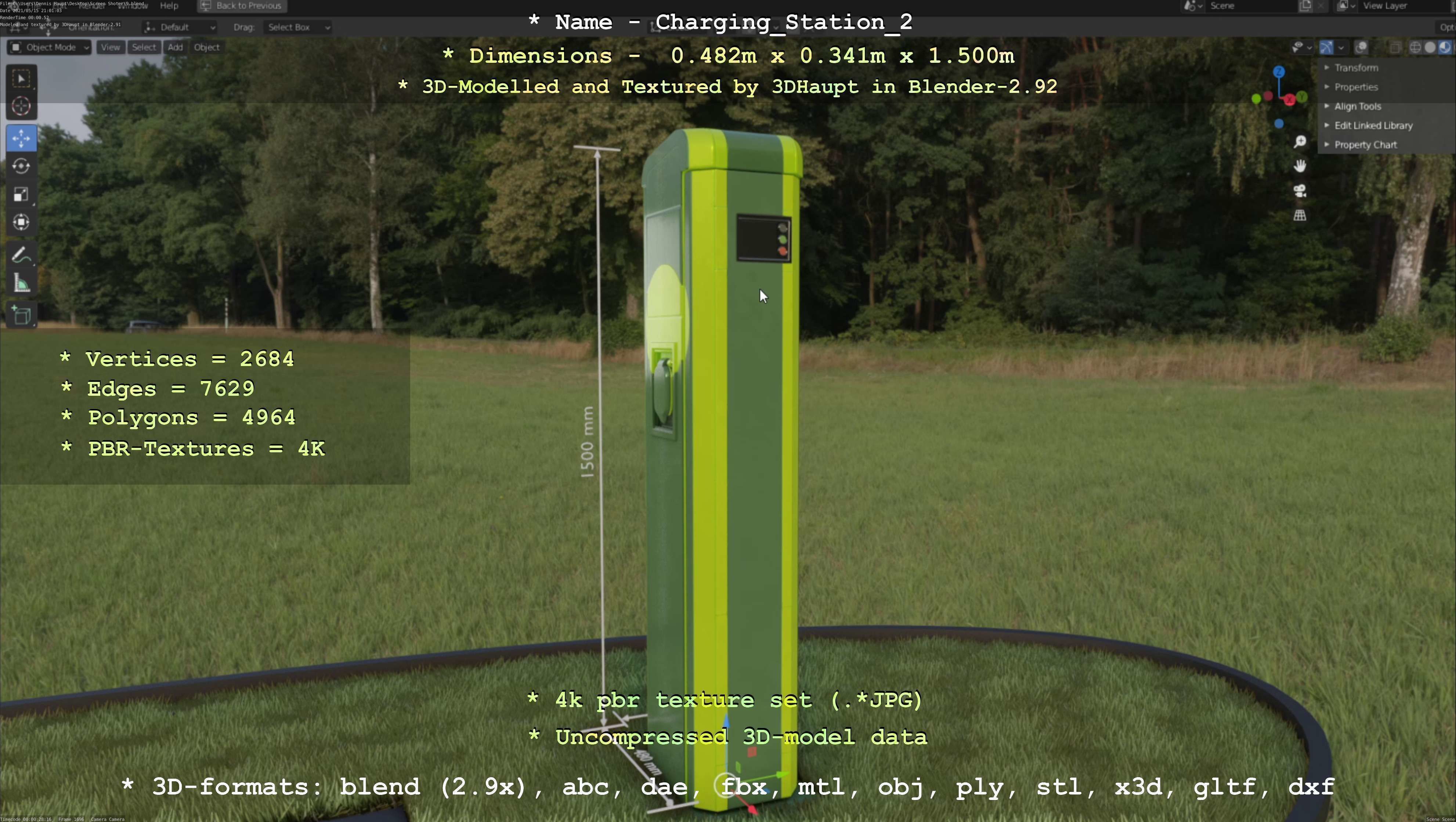 Charging Station Version 2 Low-poly 3D model_101