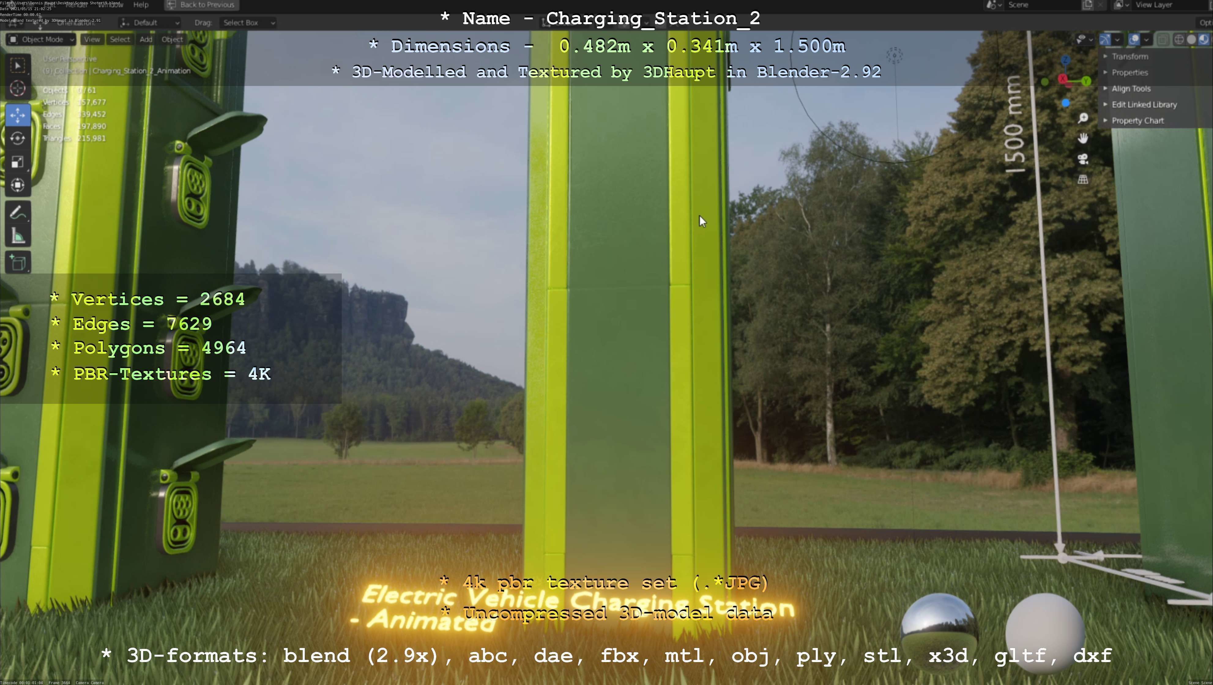 Charging Station Version 2 Low-poly 3D model_51
