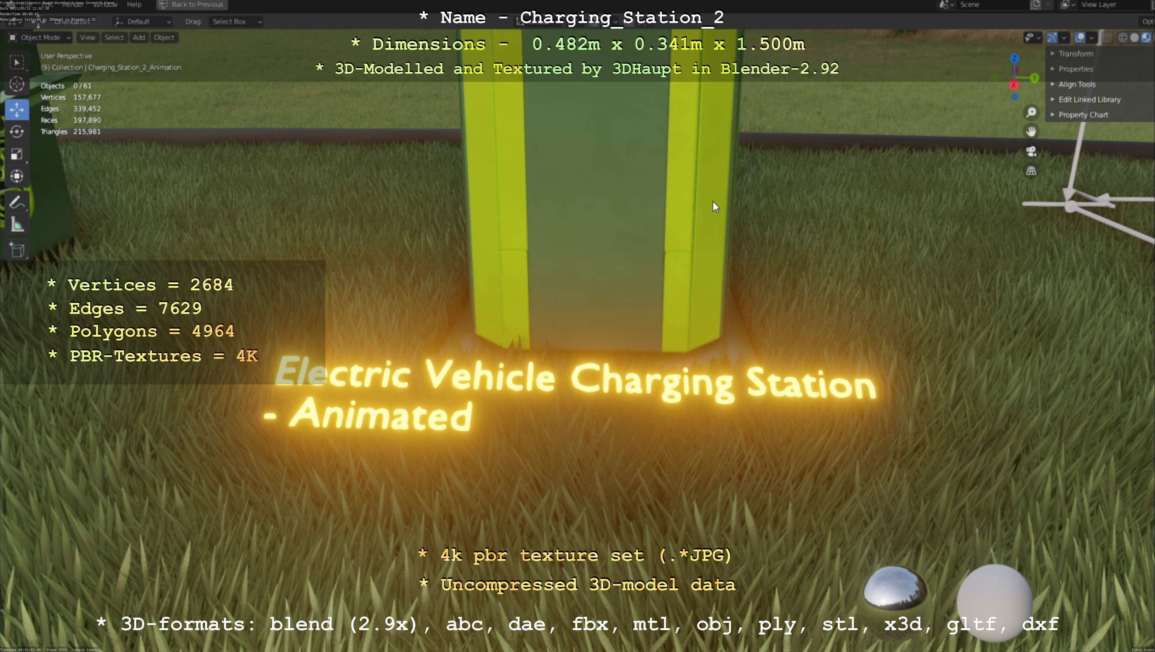 Charging Station Version 2 Low-poly 3D model_56
