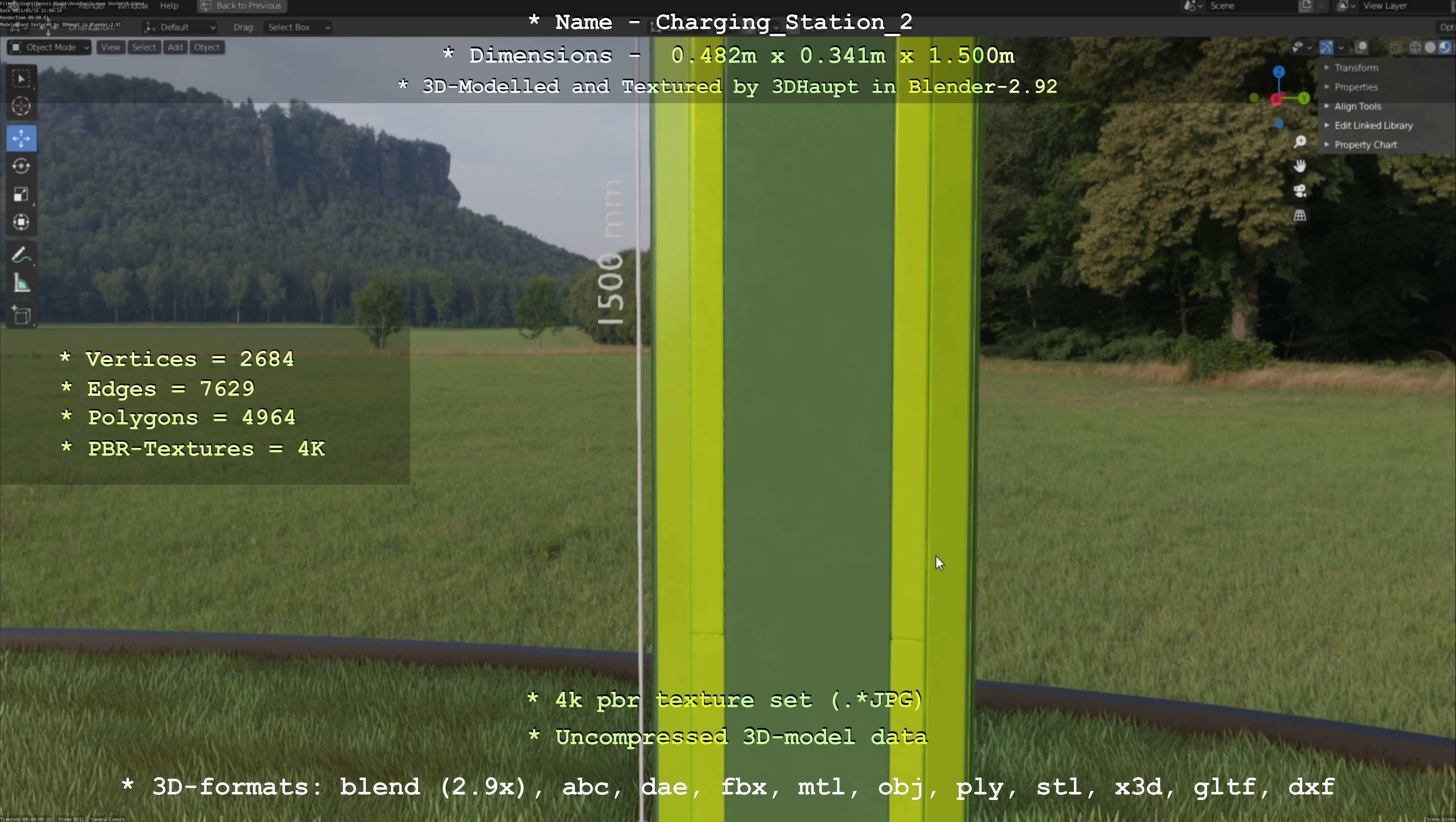 Charging Station Version 2 Low-poly 3D model_87