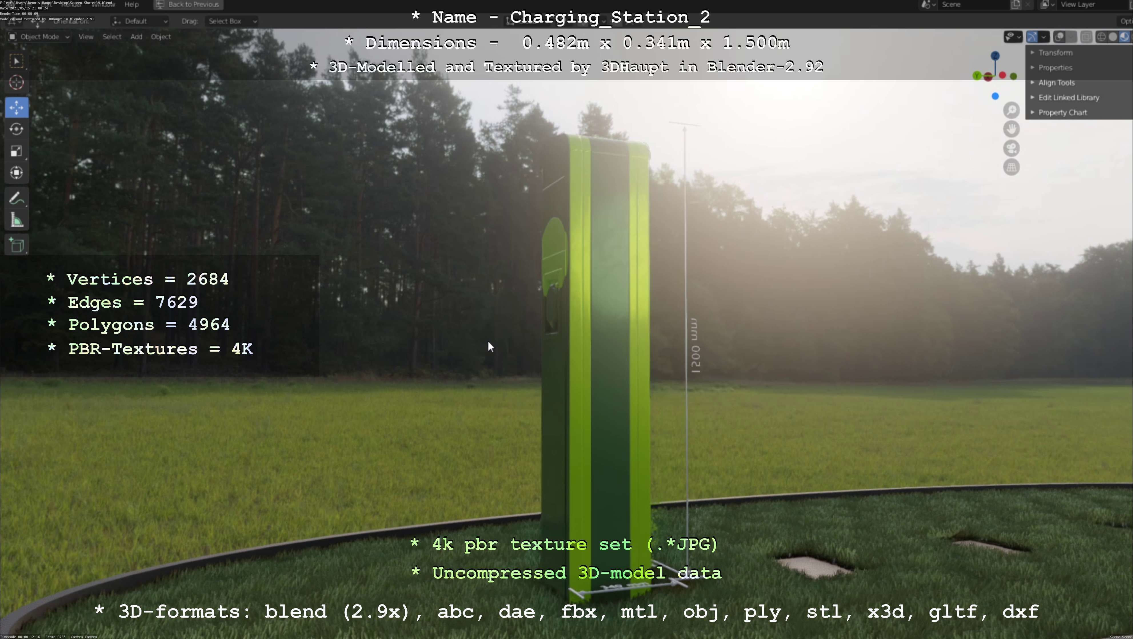 Charging Station Version 2 Low-poly 3D model_43