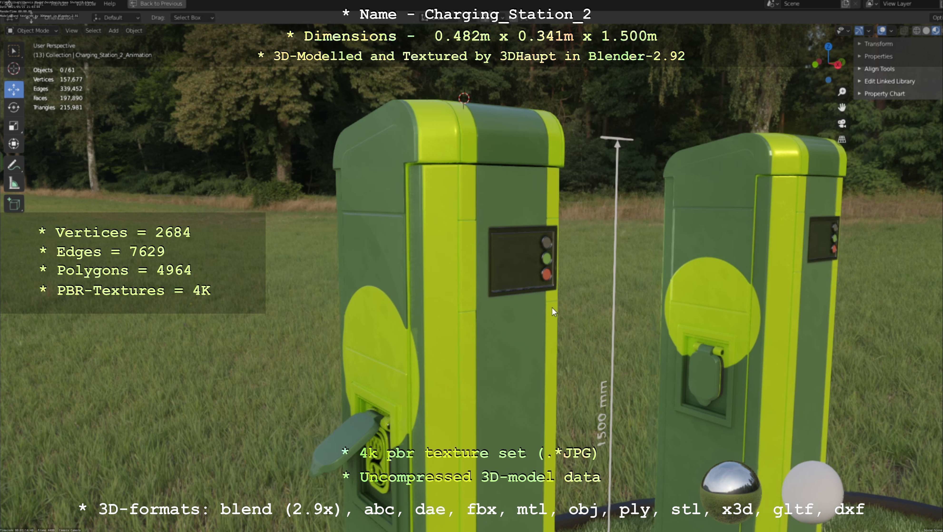Charging Station Version 2 Low-poly 3D model_77