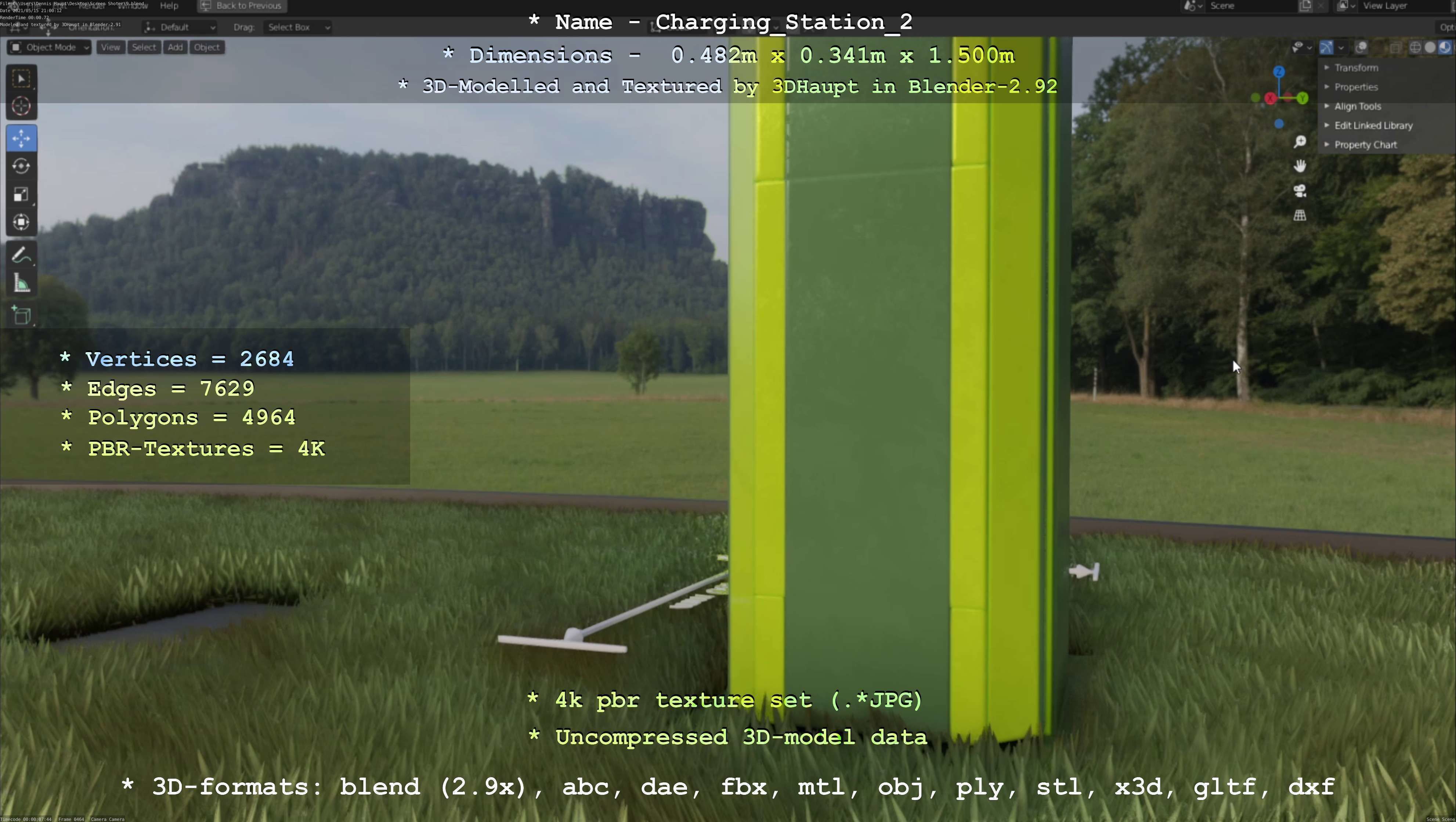 Charging Station Version 2 Low-poly 3D model_17