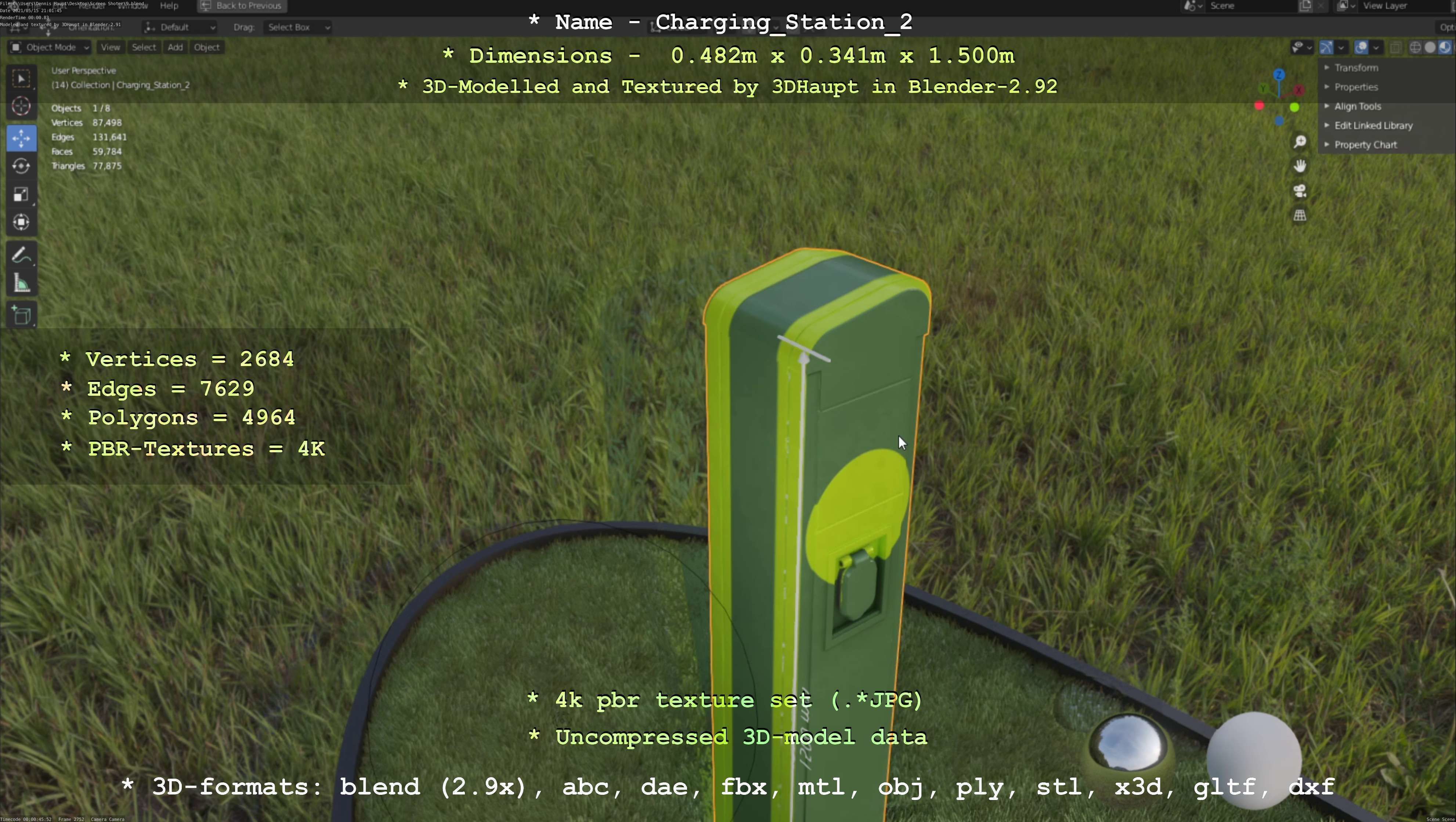 Charging Station Version 2 Low-poly 3D model_19