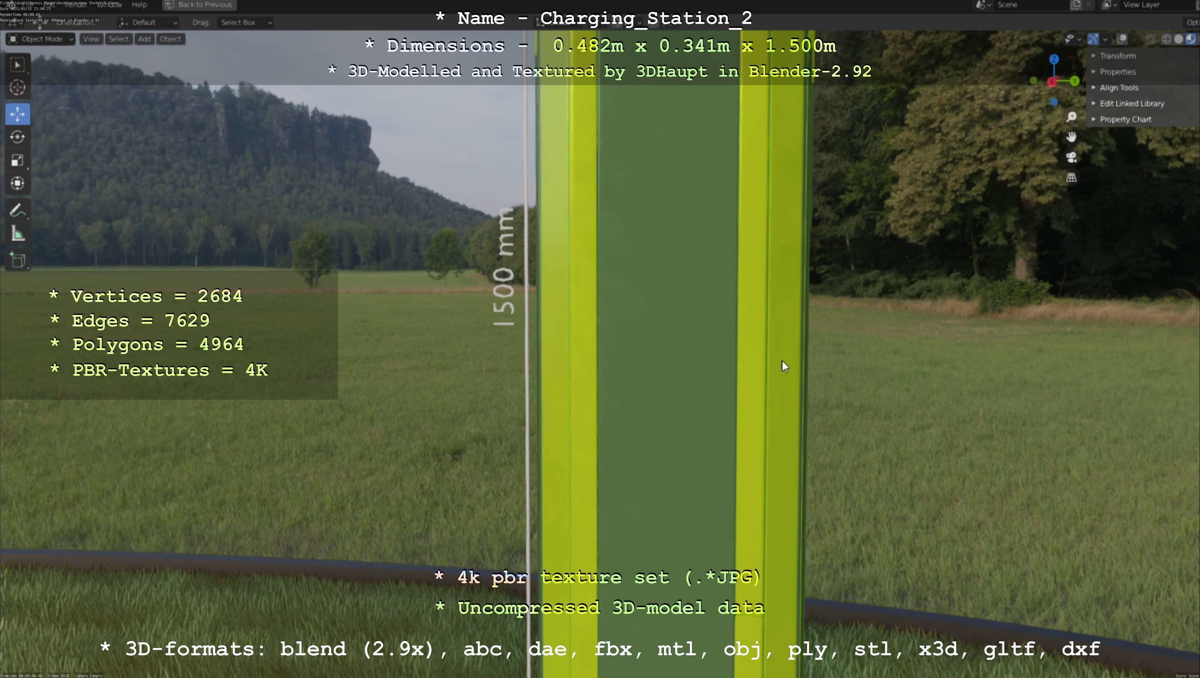 Charging Station Version 2 Low-poly 3D model_88