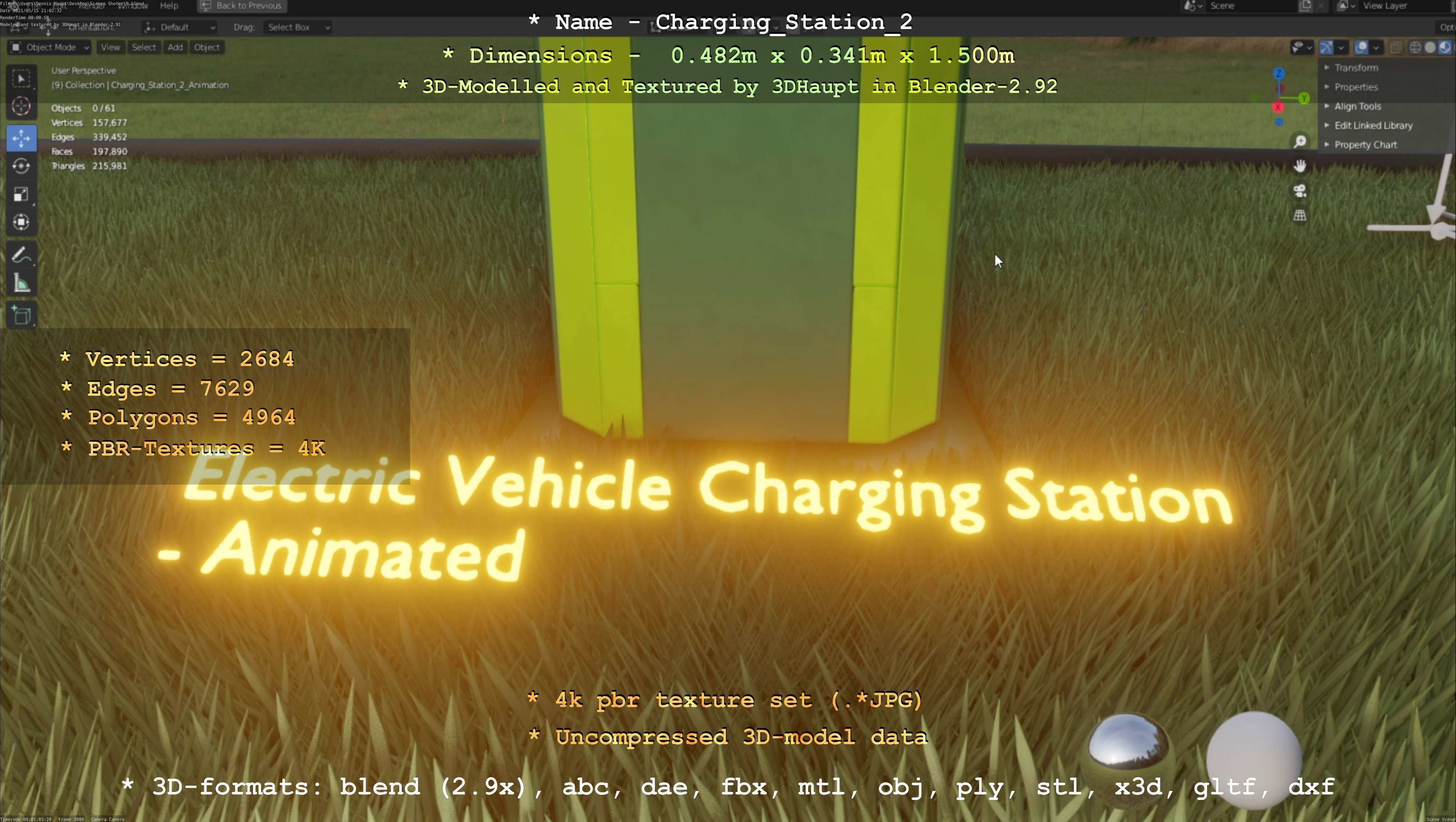 Charging Station Version 2 Low-poly 3D model_31