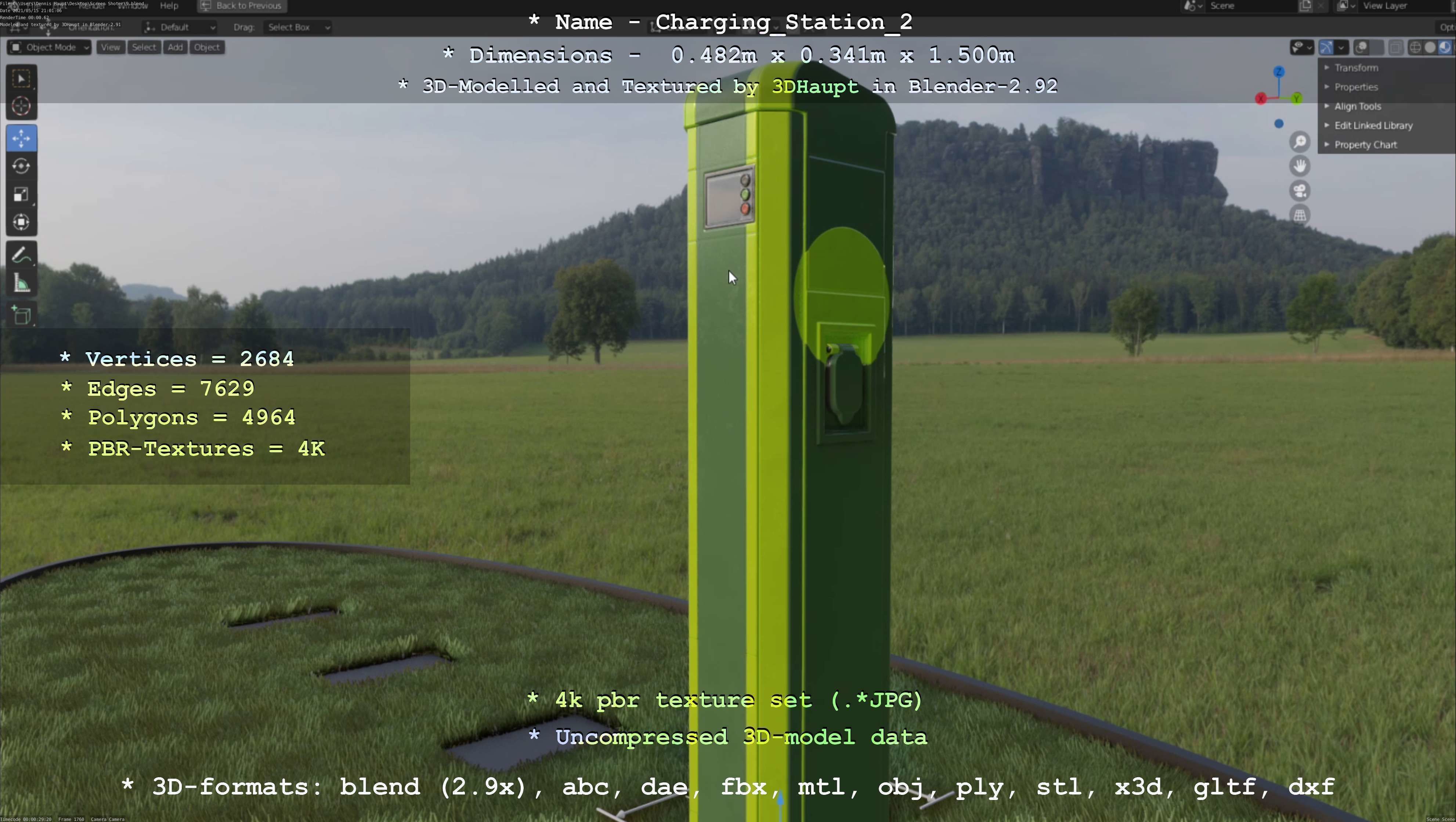 Charging Station Version 2 Low-poly 3D model_105