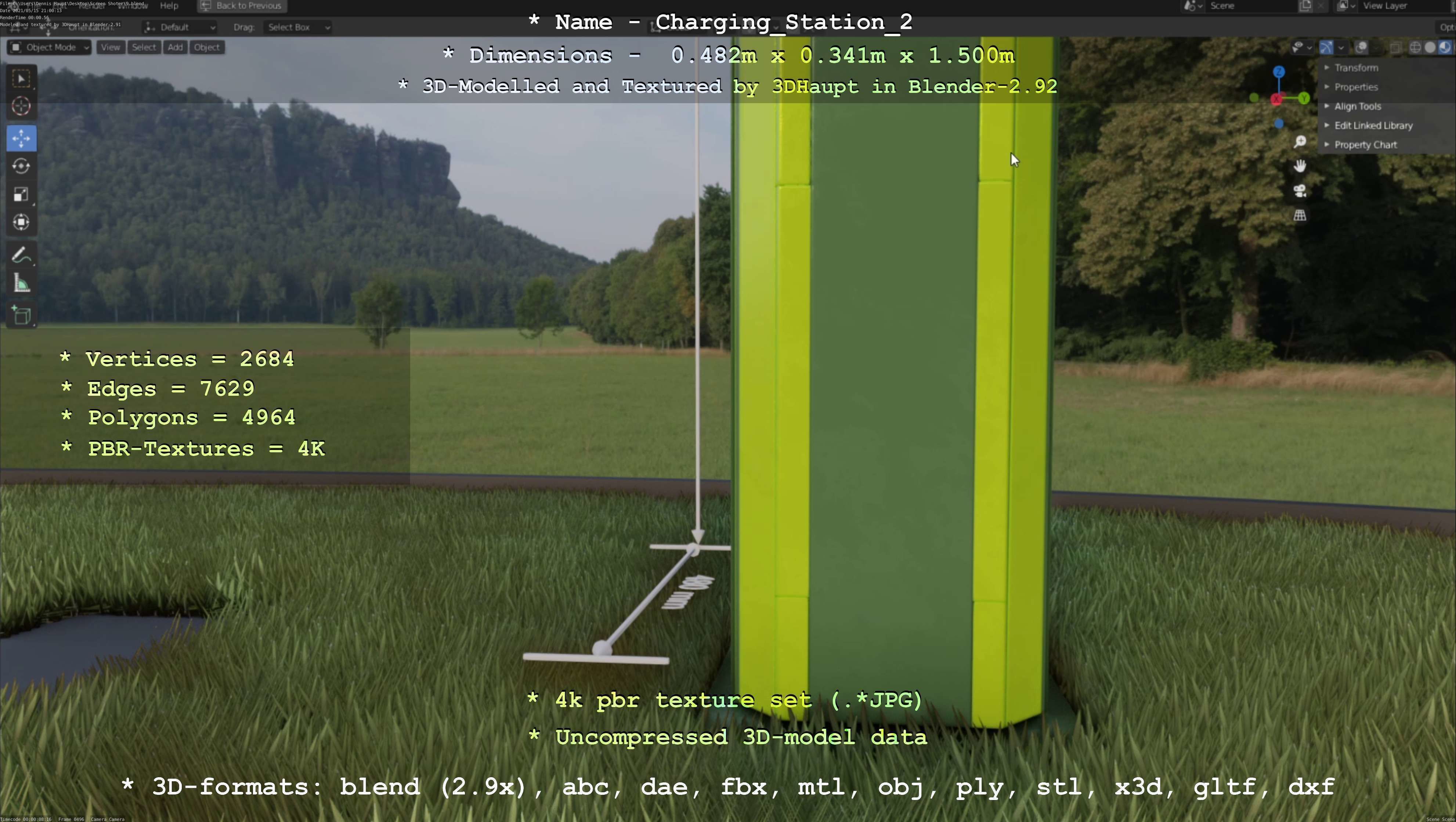 Charging Station Version 2 Low-poly 3D model_86