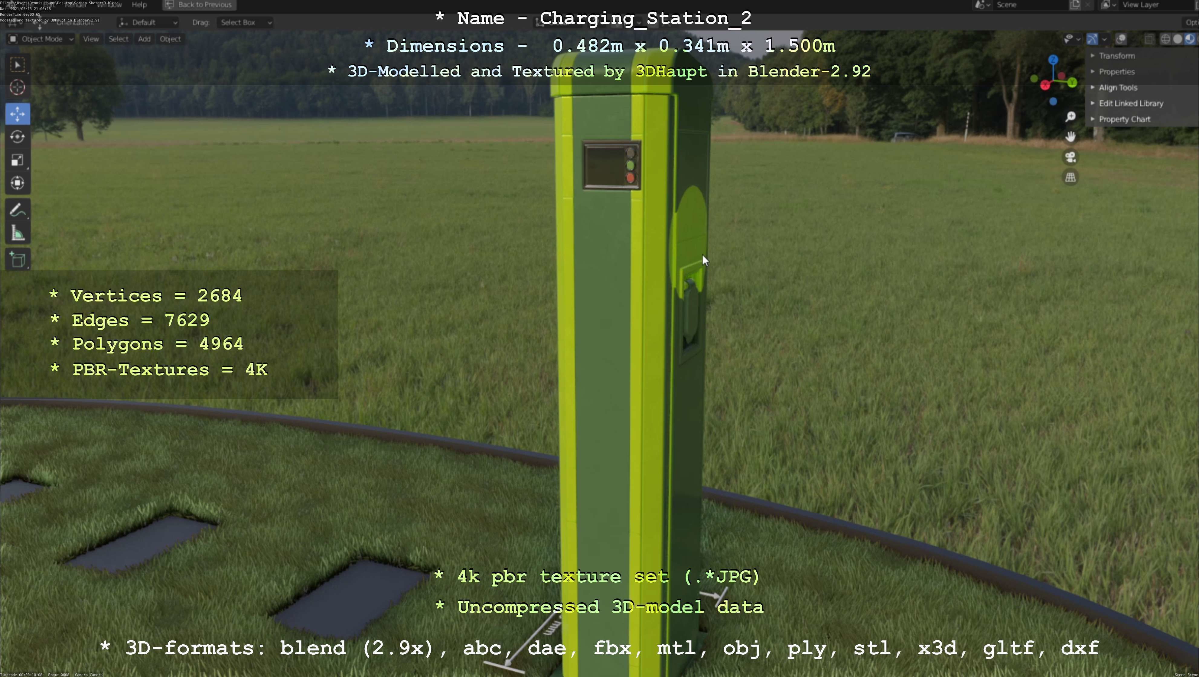 Charging Station Version 2 Low-poly 3D model_91