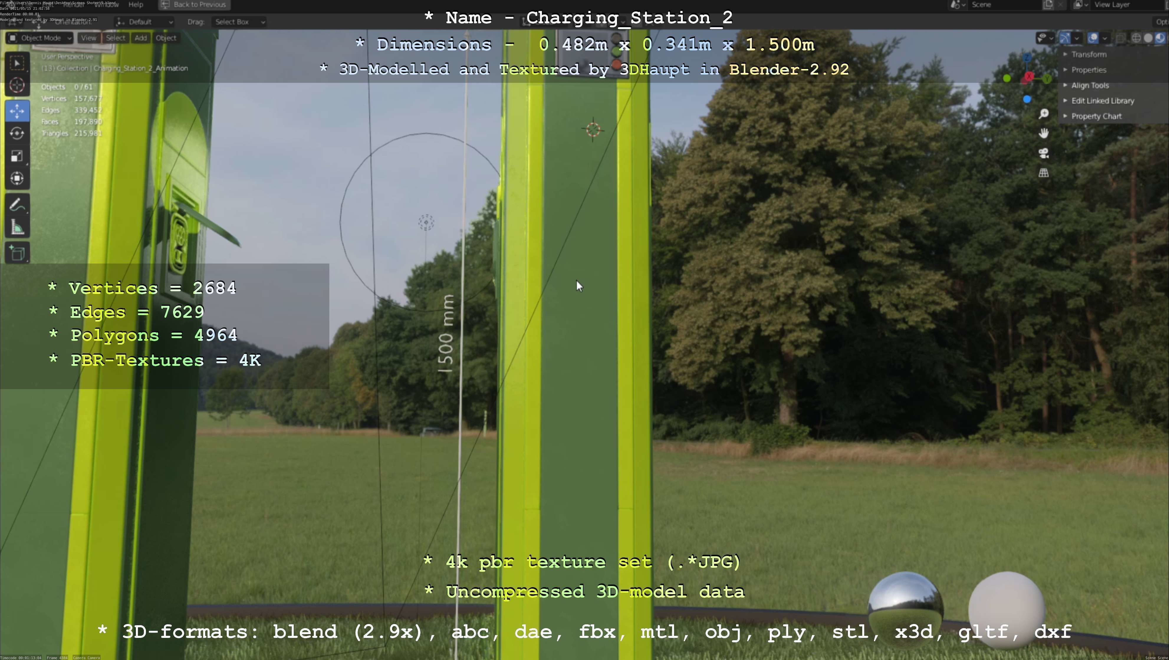 Charging Station Version 2 Low-poly 3D model_71