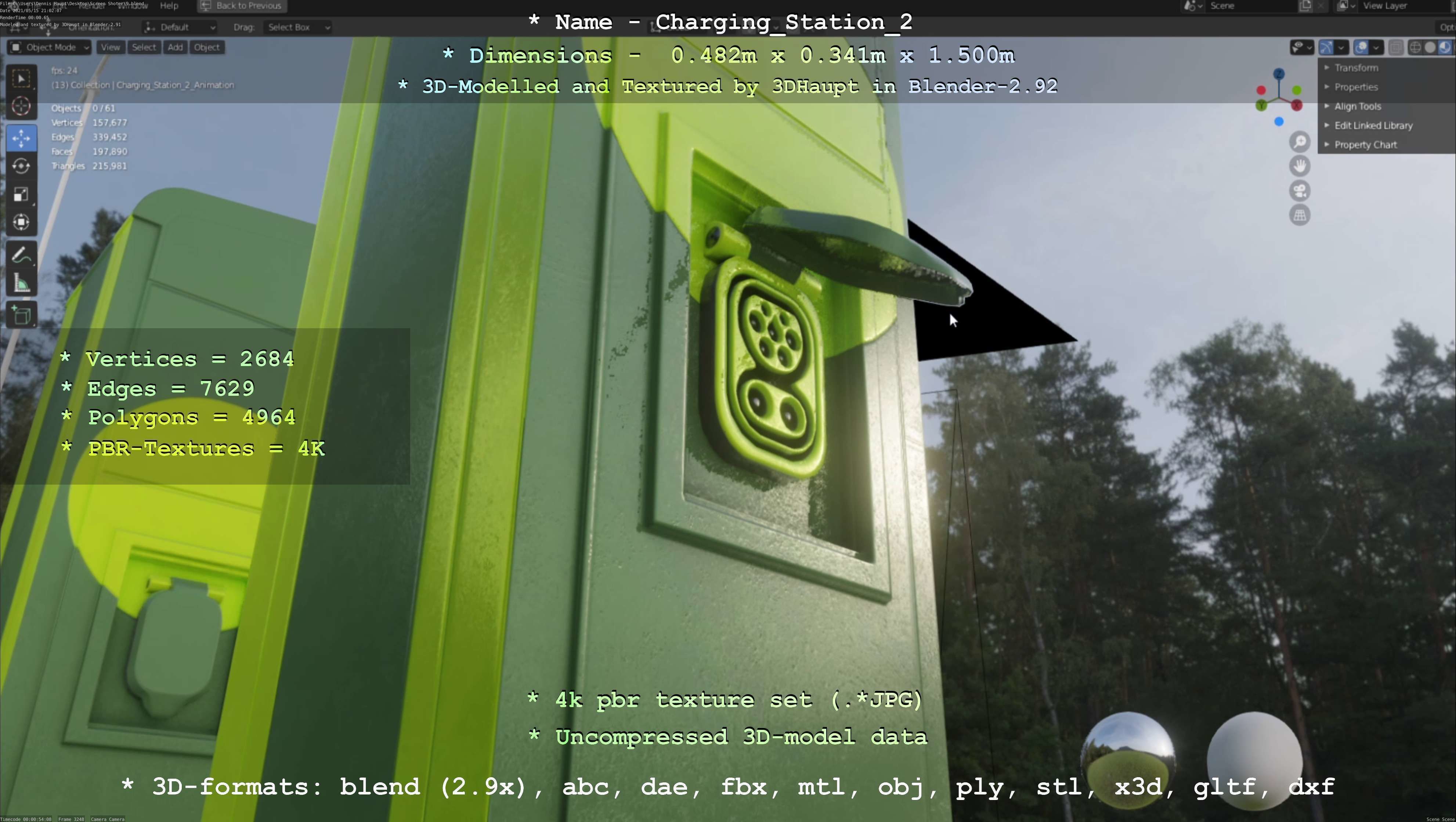 Charging Station Version 2 Low-poly 3D model_103