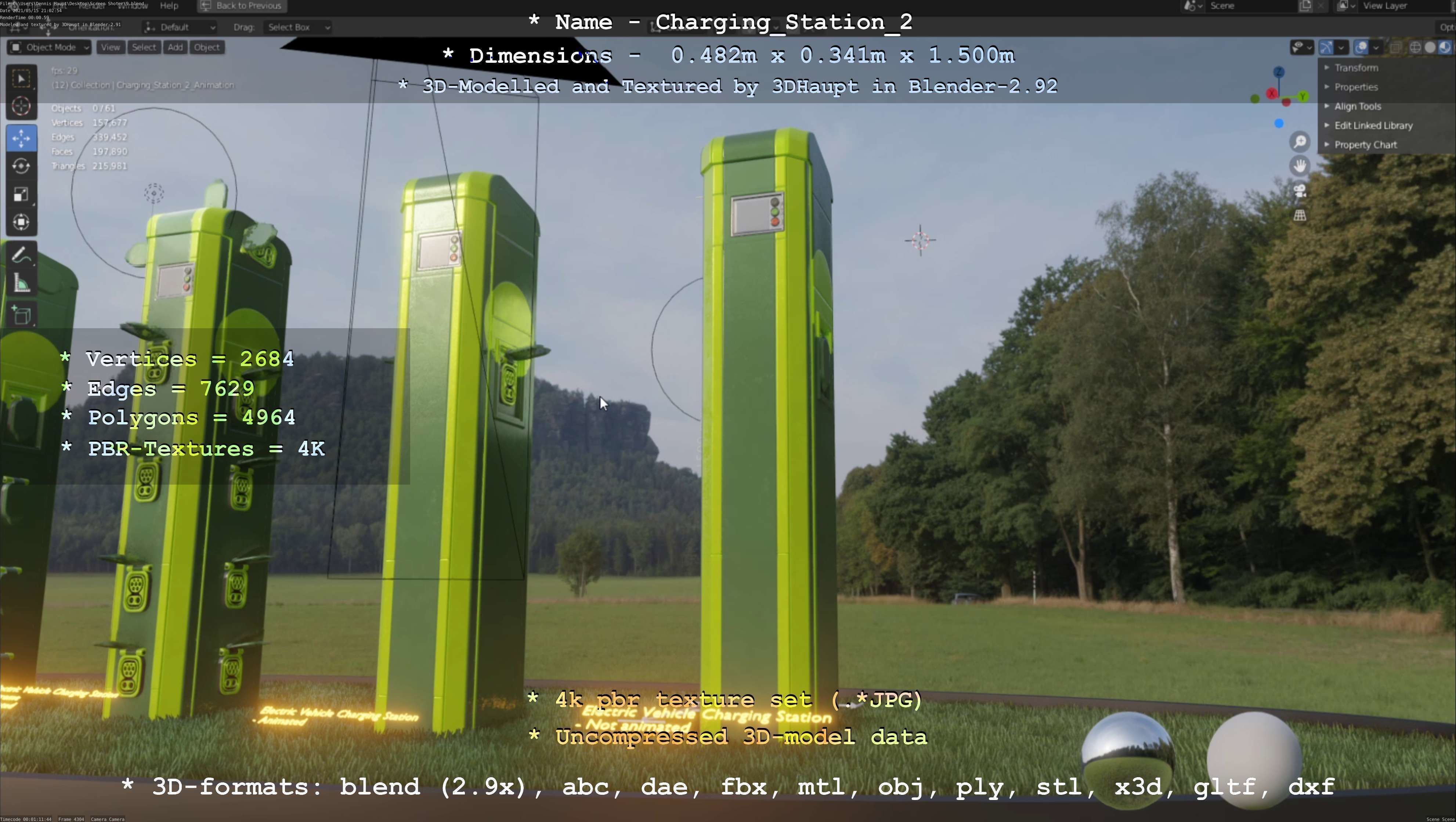 Charging Station Version 2 Low-poly 3D model_65