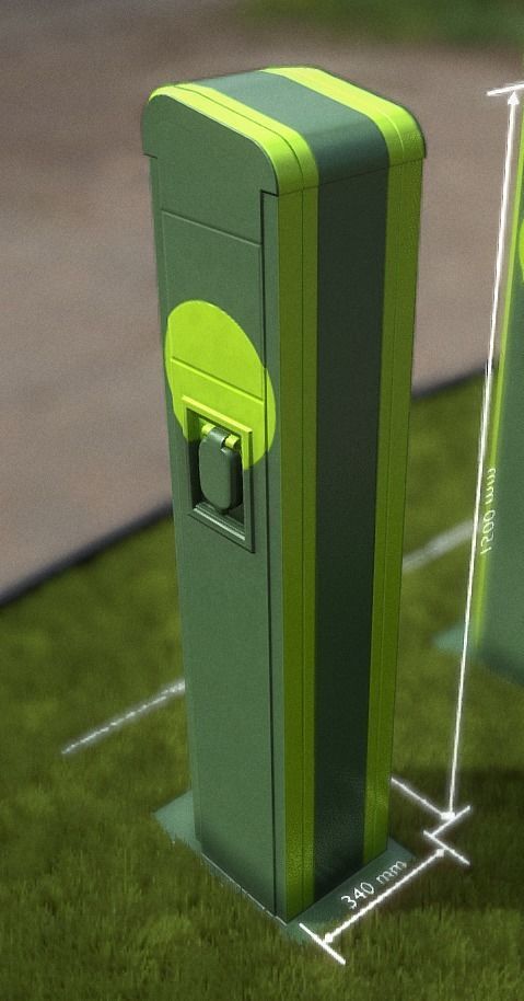 Charging Station Version 2 Low-poly 3D model_2