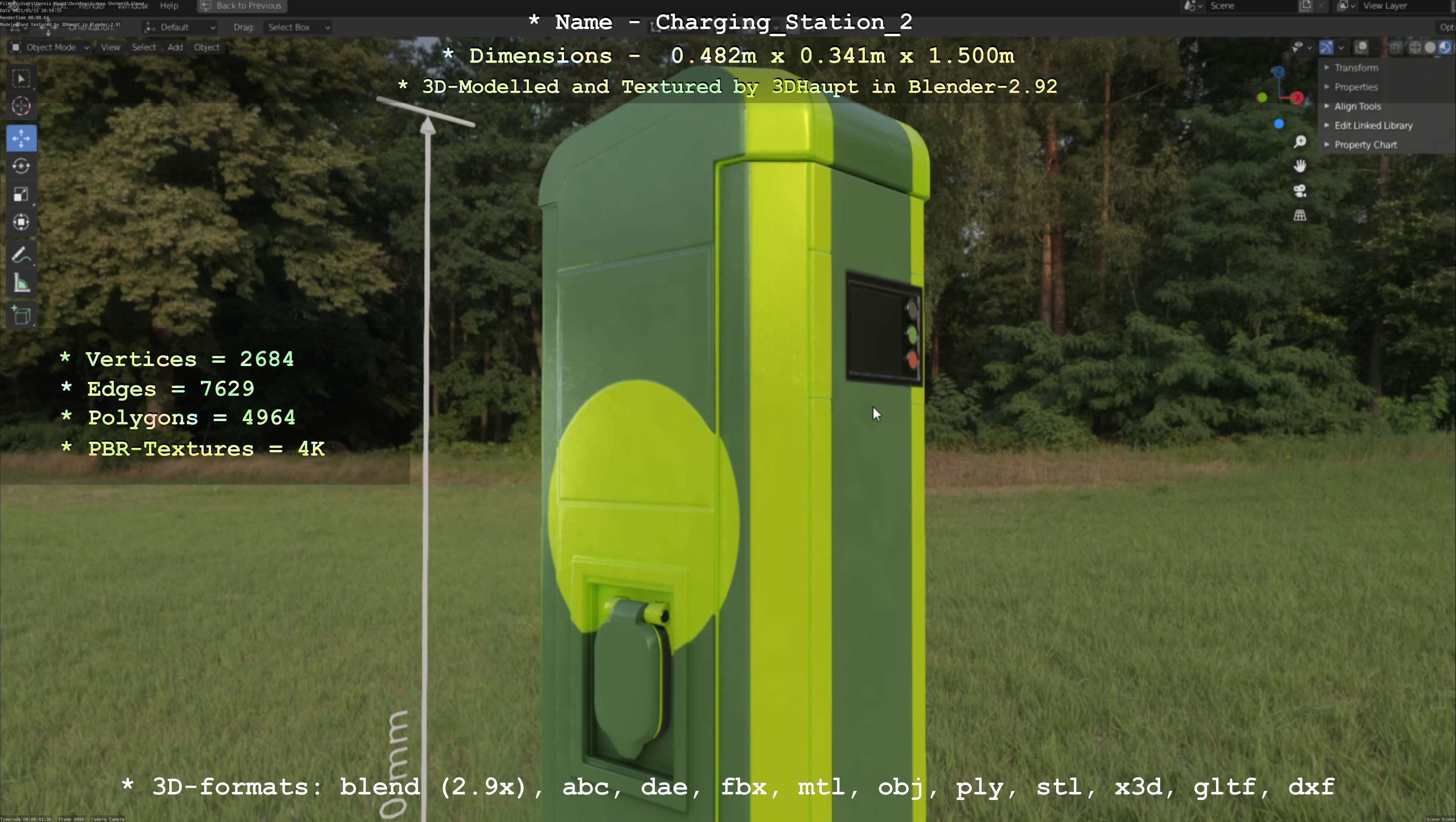 Charging Station Version 2 Low-poly 3D model_82