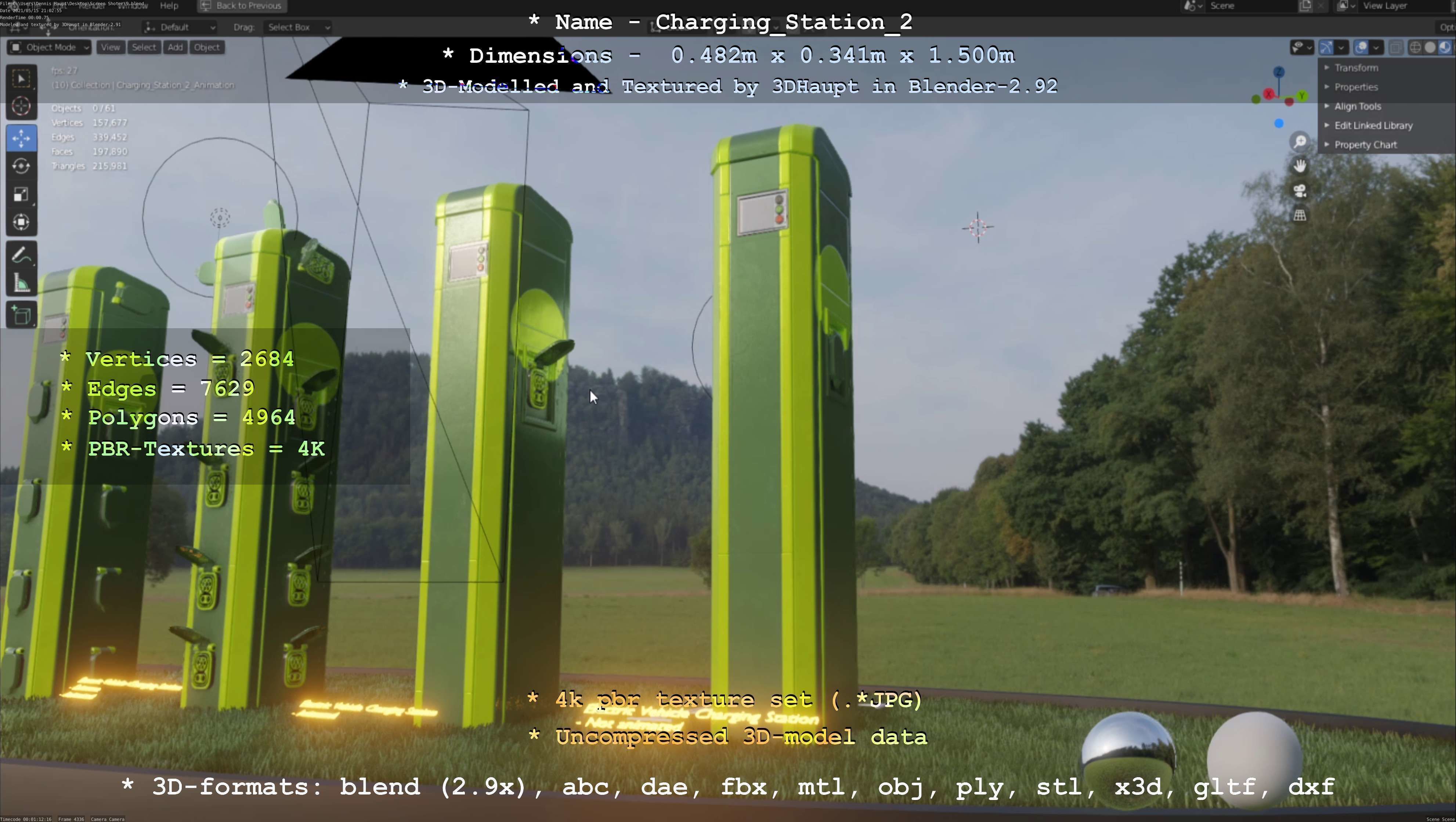 Charging Station Version 2 Low-poly 3D model_67