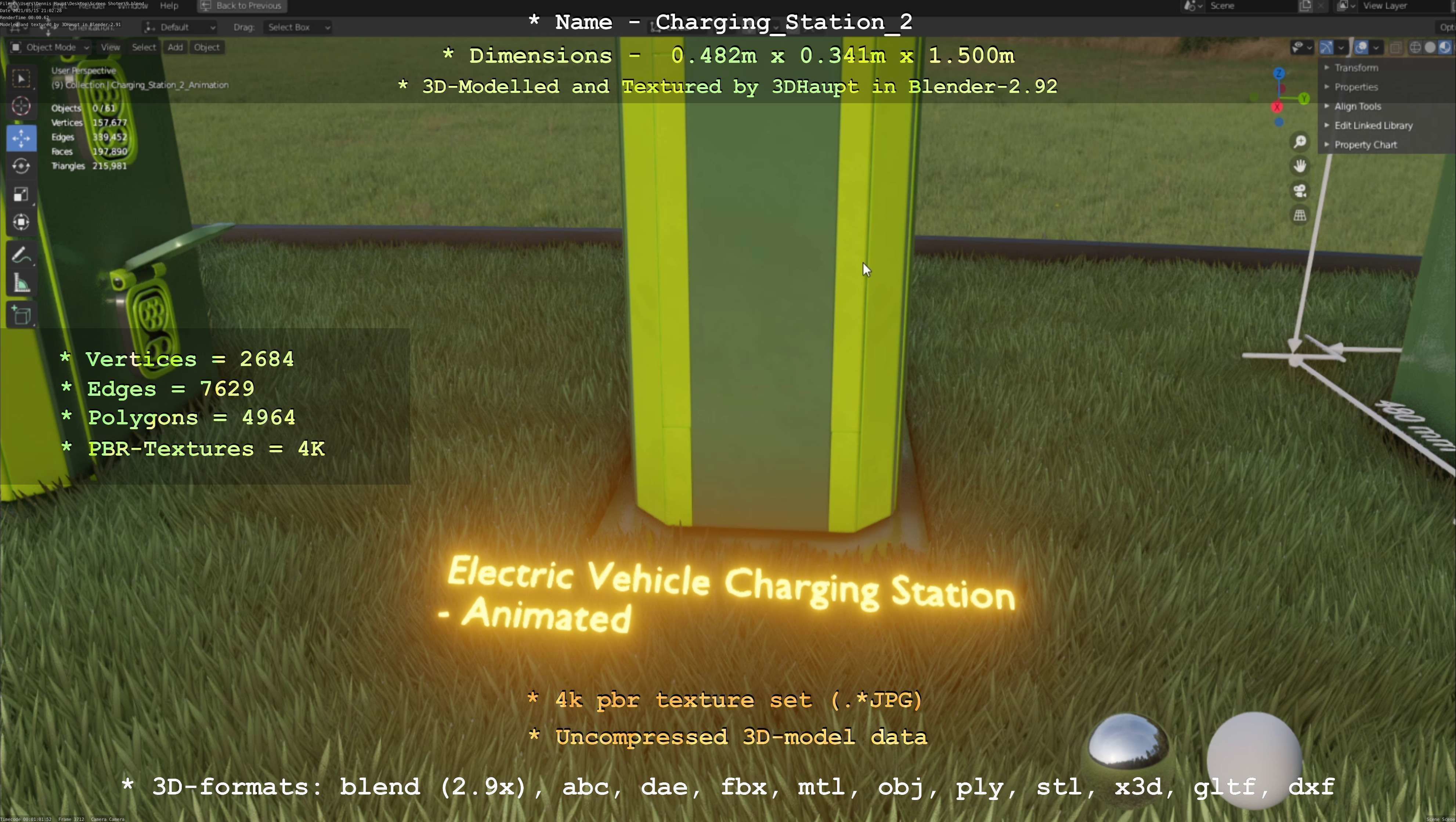 Charging Station Version 2 Low-poly 3D model_54