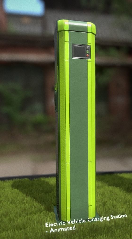 Charging Station Version 2 Low-poly 3D model_4