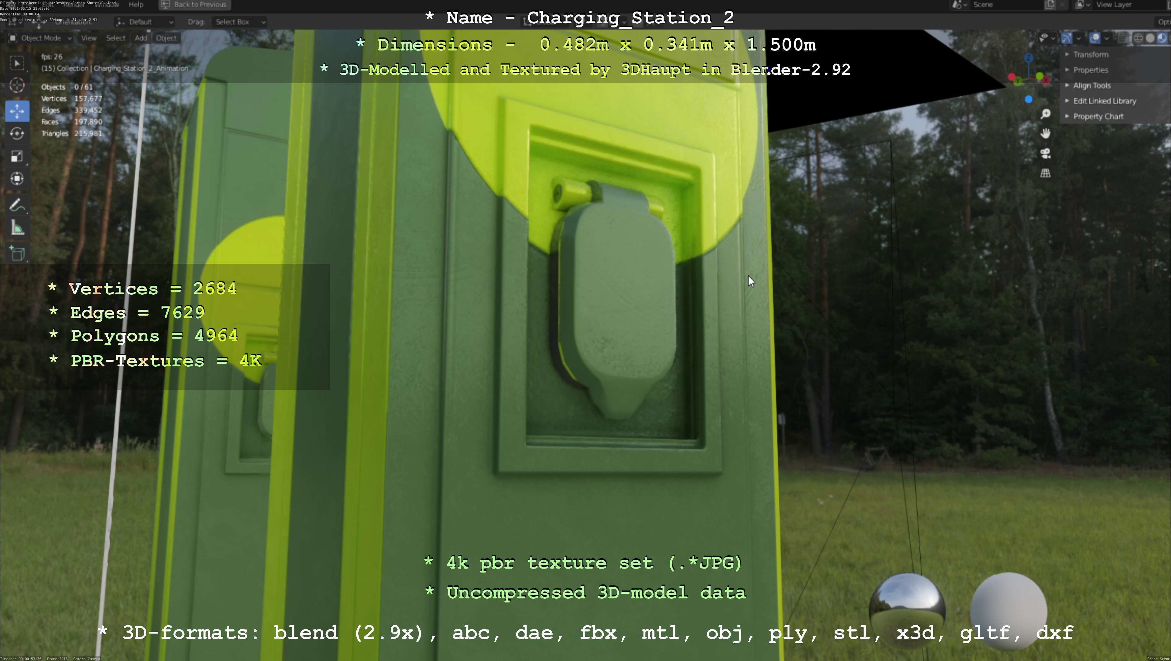 Charging Station Version 2 Low-poly 3D model_81