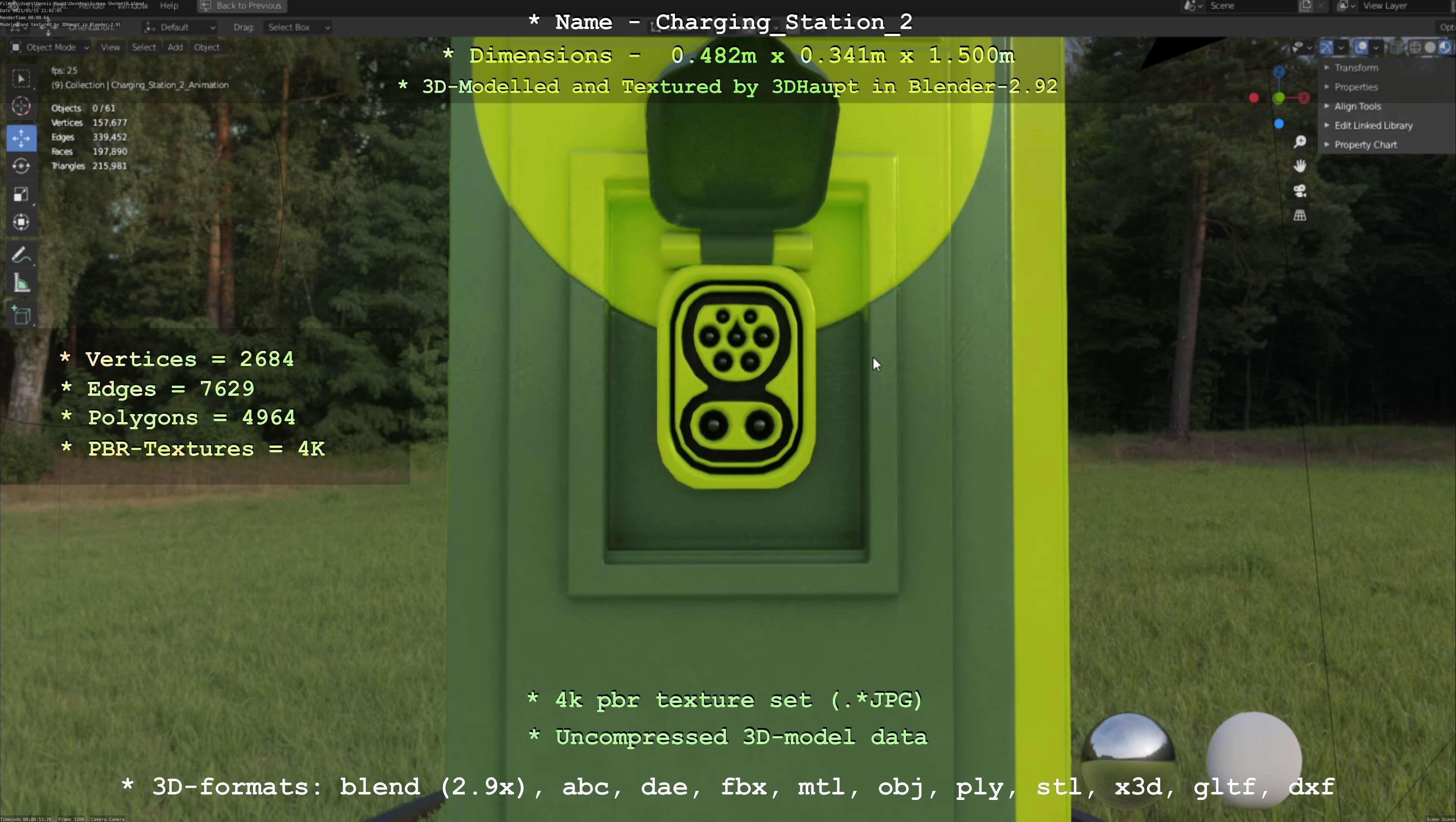 Charging Station Version 2 Low-poly 3D model_70