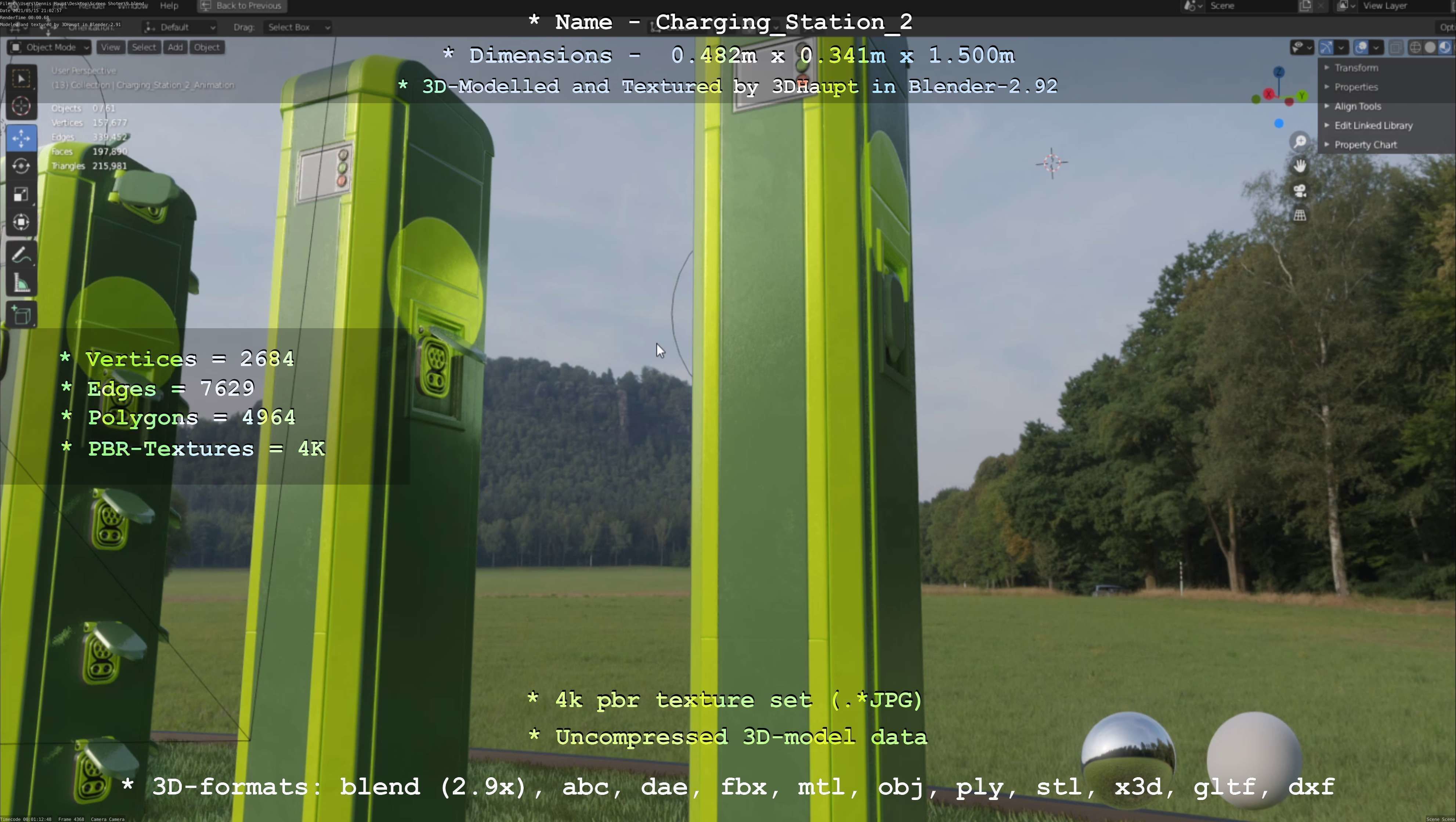 Charging Station Version 2 Low-poly 3D model_69