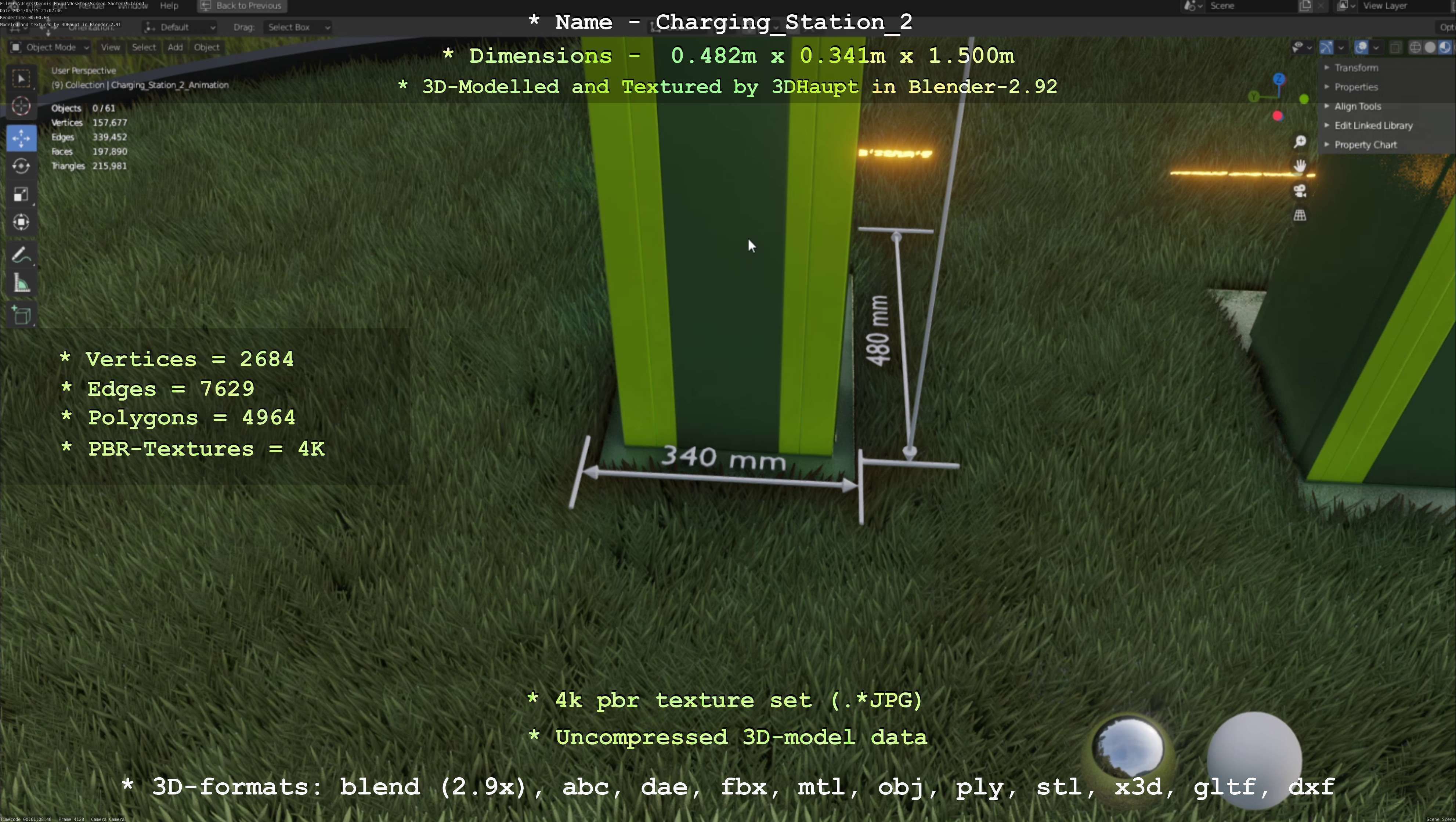 Charging Station Version 2 Low-poly 3D model_63