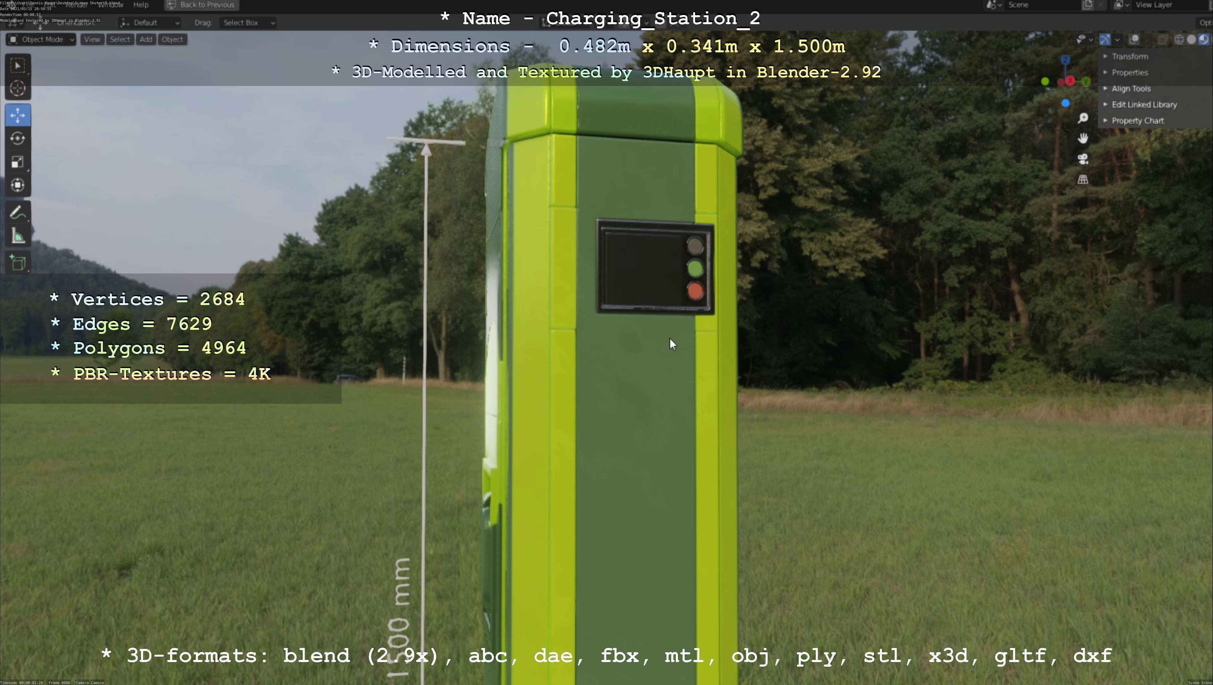 Charging Station Version 2 Low-poly 3D model_80